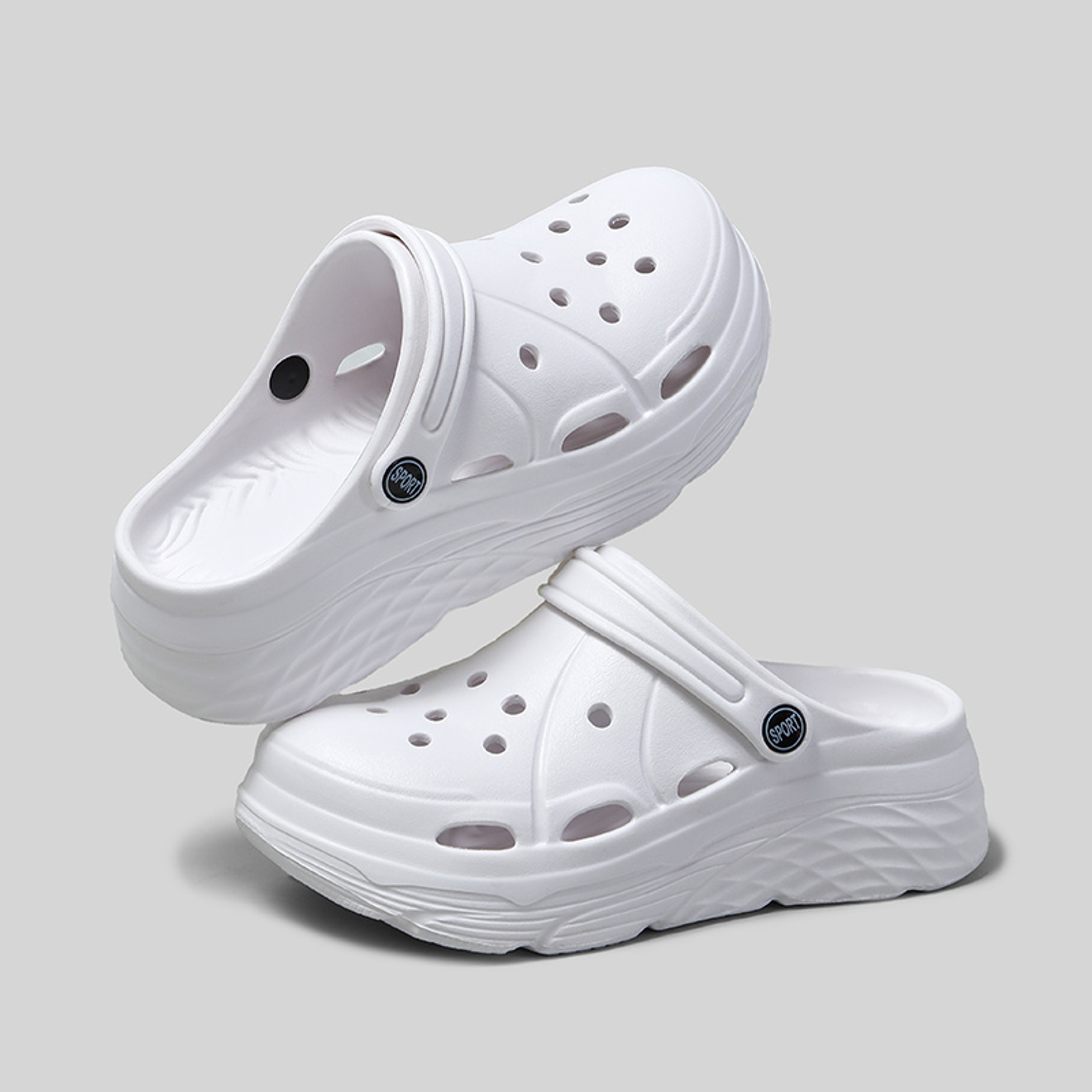Womens Summer Platform Sandals Eva Clogs With Thick Sole Non Slip Beach Shoes For Women Hollow Out  7