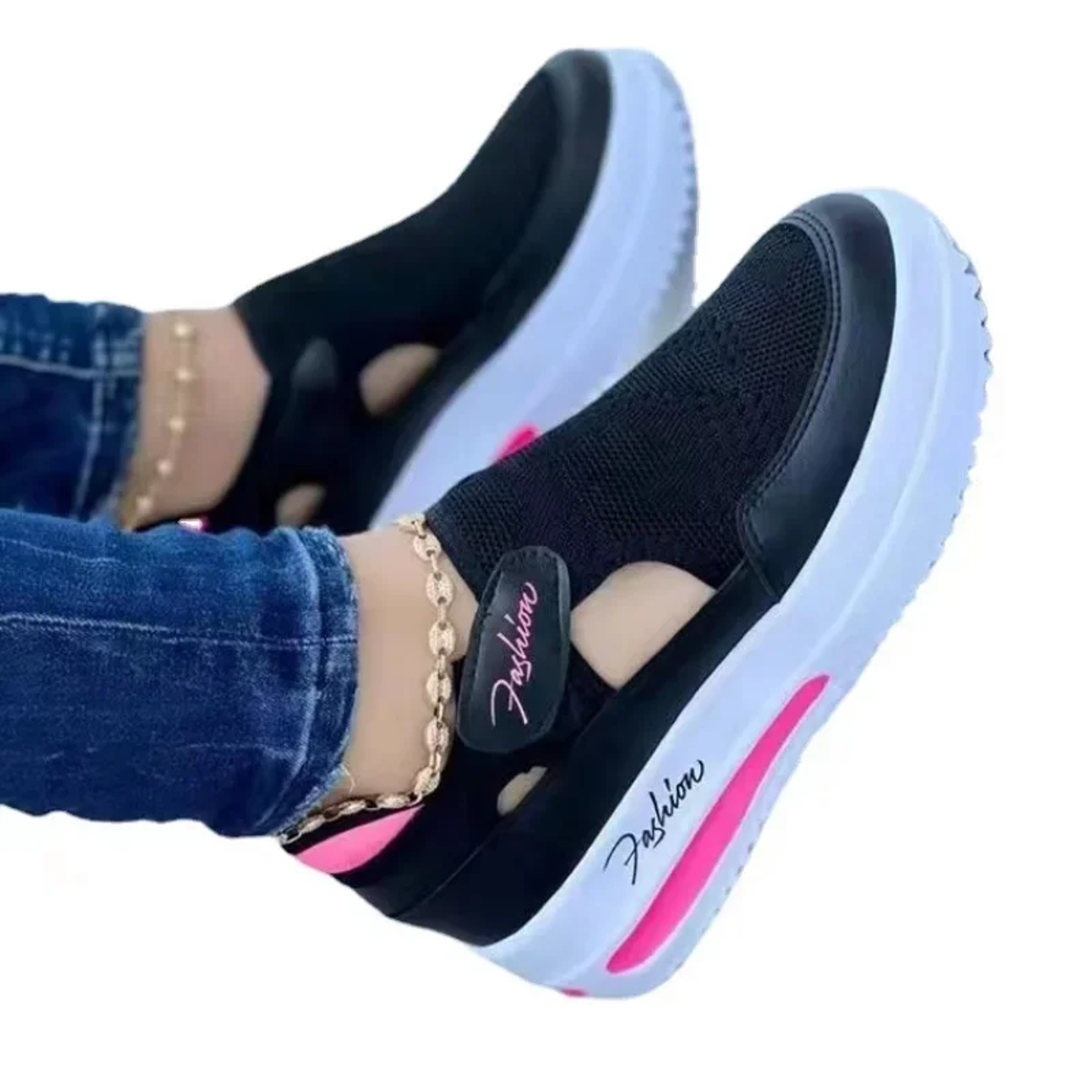Canvas Sneakers For Women Platform Tennis Shoes Hollow Out Casual Ladies Sport Shoes Female 4