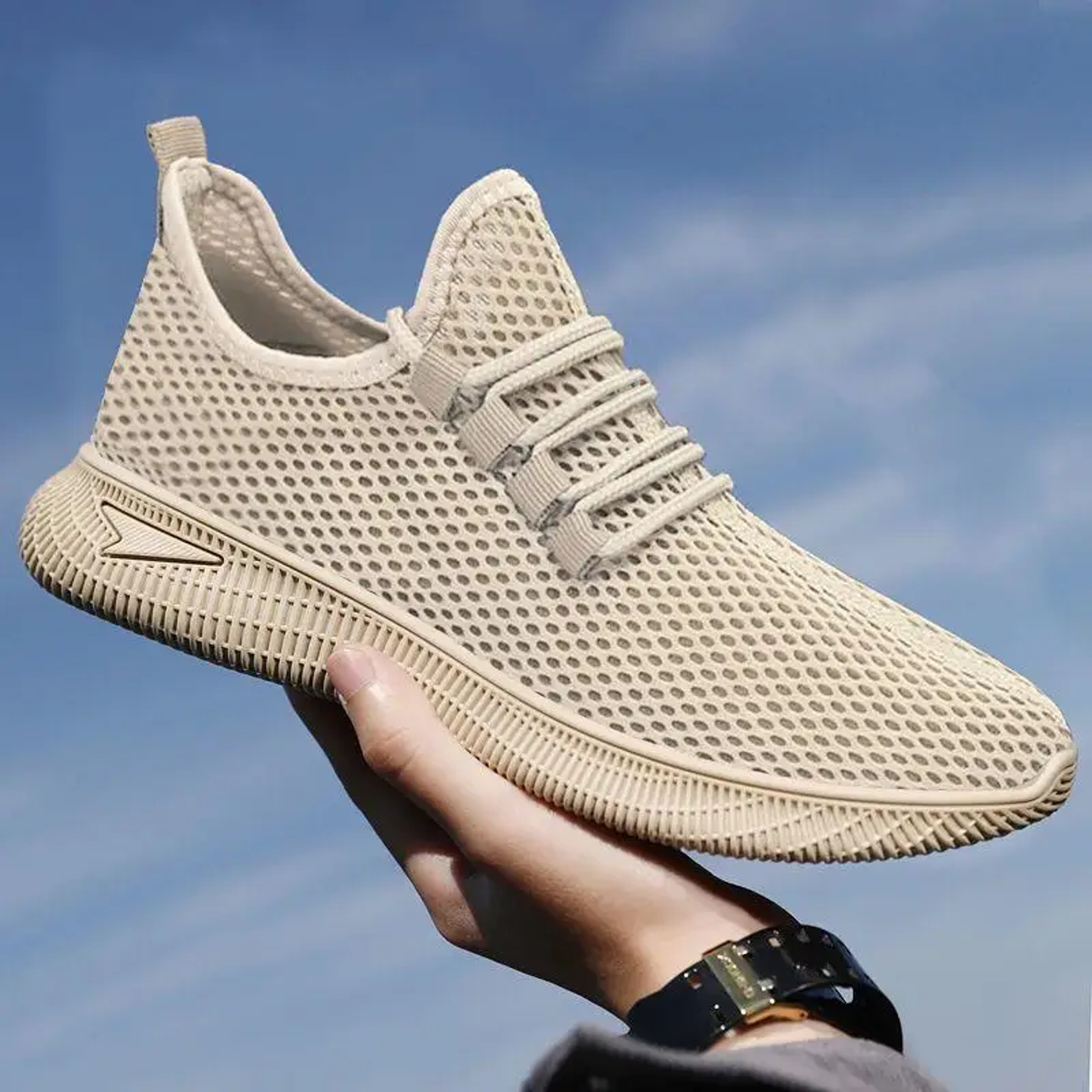 Spring Summer Mens Outdoor Sport Shoes Breathable Soft Bottom Antislip Casual PVC Wearresistant New 2
