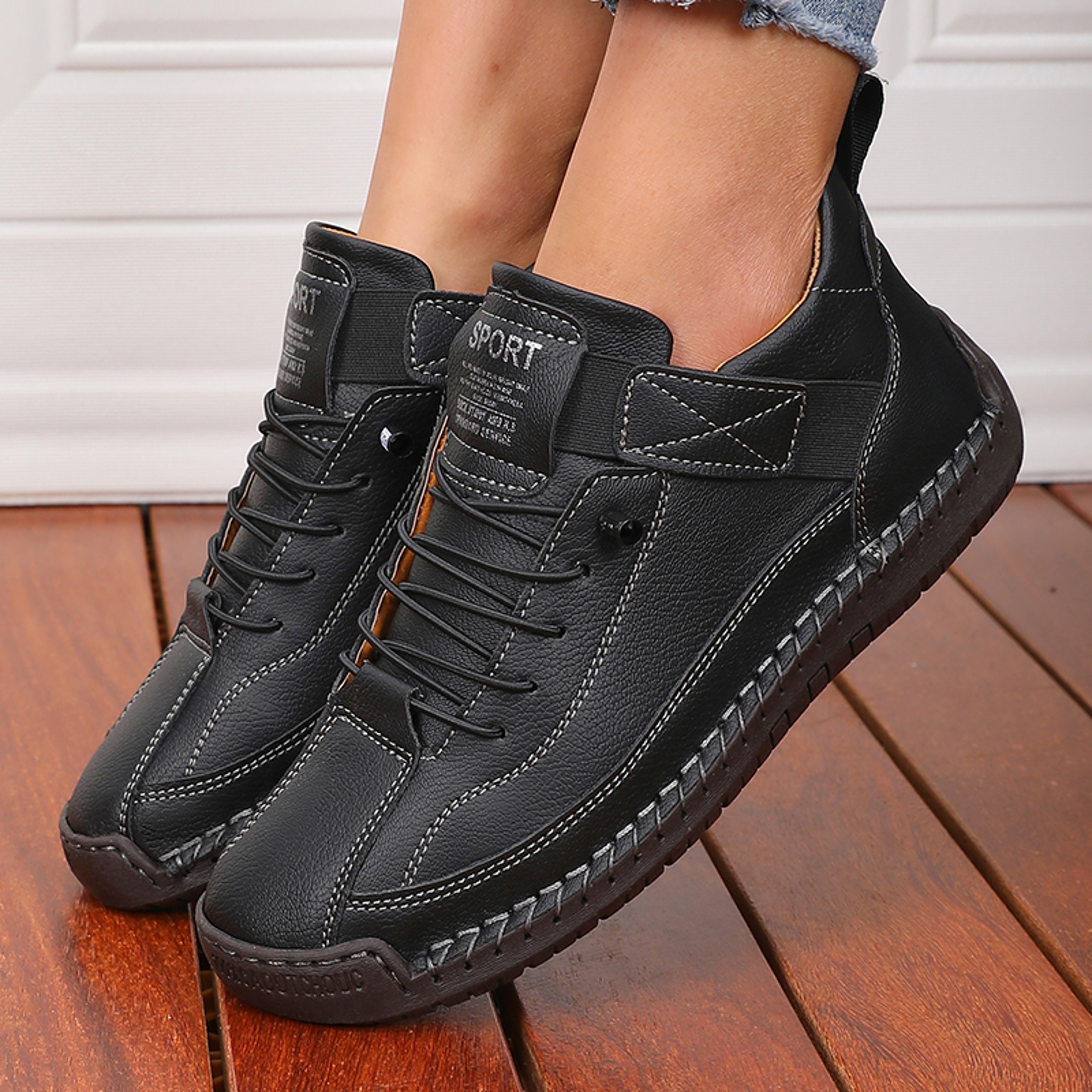 Fashionable Womens Boots Mid Top For Summer Retro British Style Anti Slip Workwear Shoes Luxurious  8