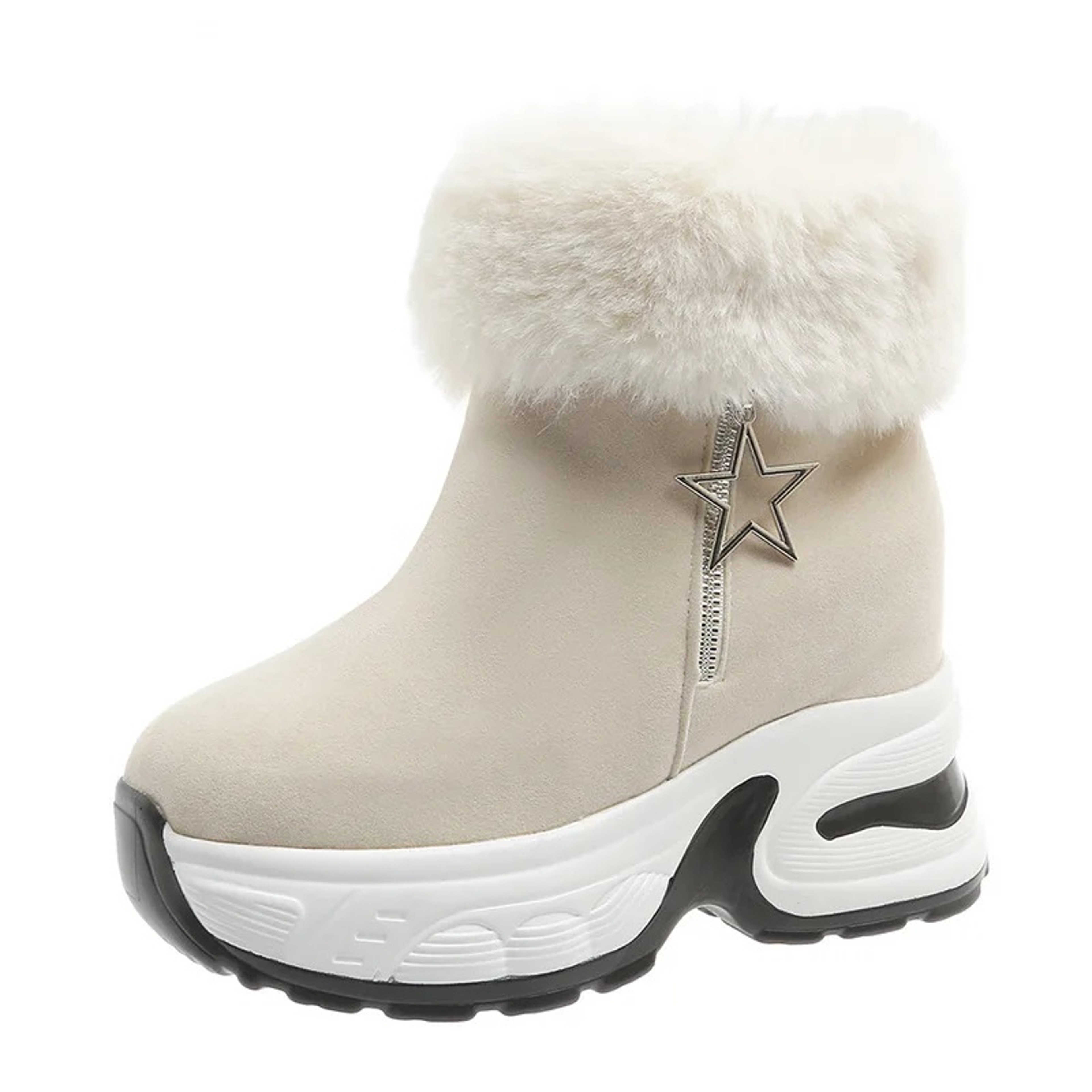 Winter Snow Boots Fleece Lined Warm Cotton Boots For Women Korean Style With Increased Inner Height – view 5