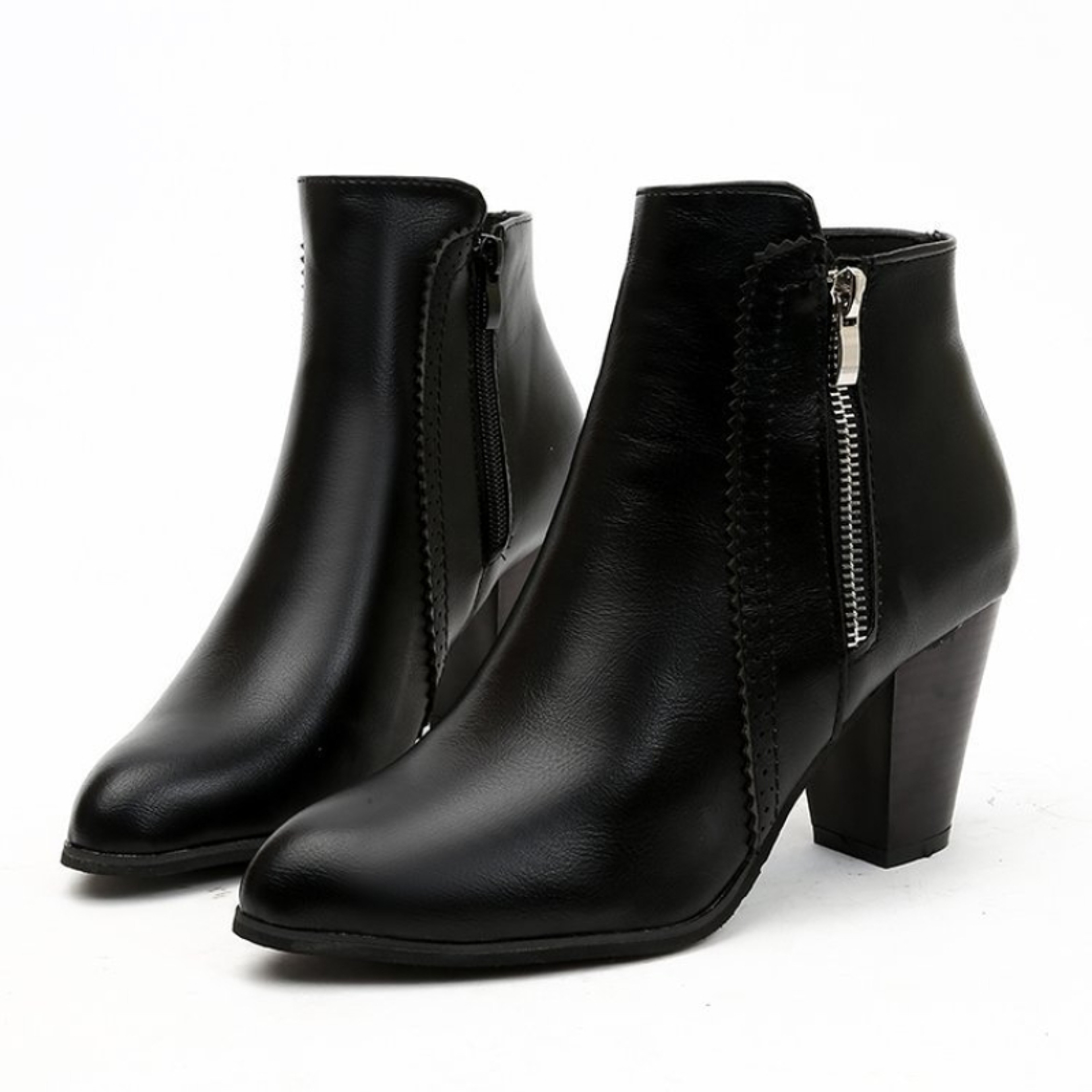 Retro Zipper Fashion Boots New Autumn Ladies Boot Coarse Heeled Non-Slip Outdoor Comfort Casual Women's Shoes – view 2