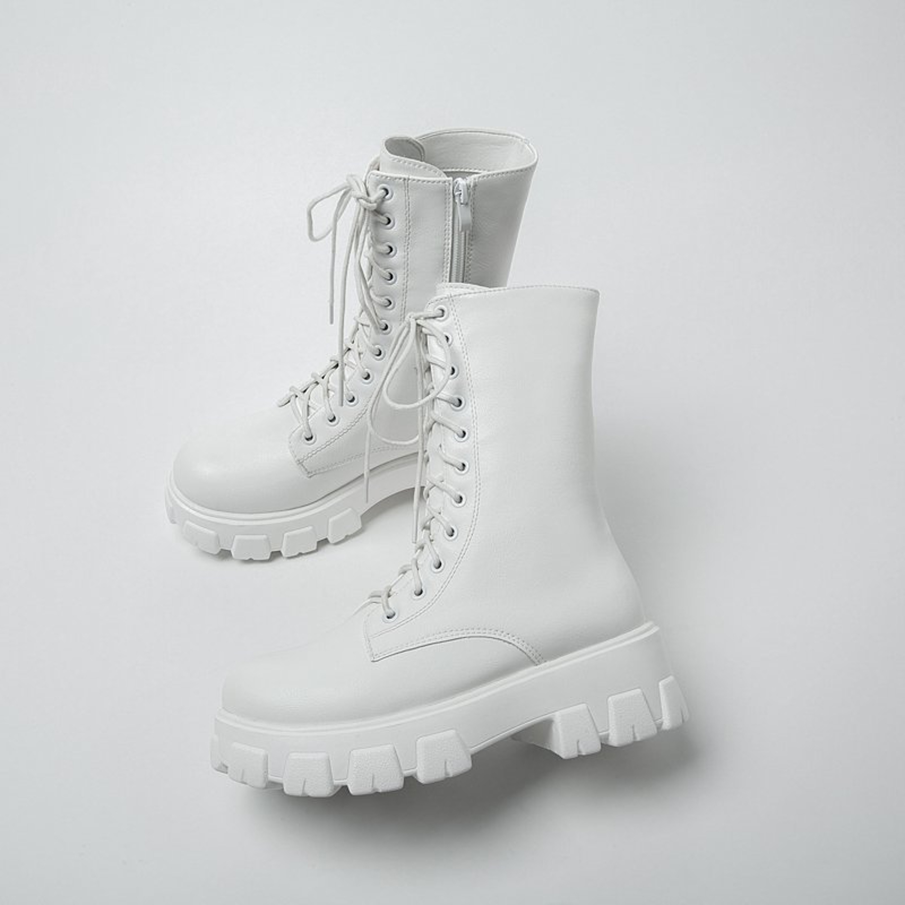 Ladies Chelsea Zipper Boots With Laceup Design And Platform Heel For Winter And Autumn Fashion 2