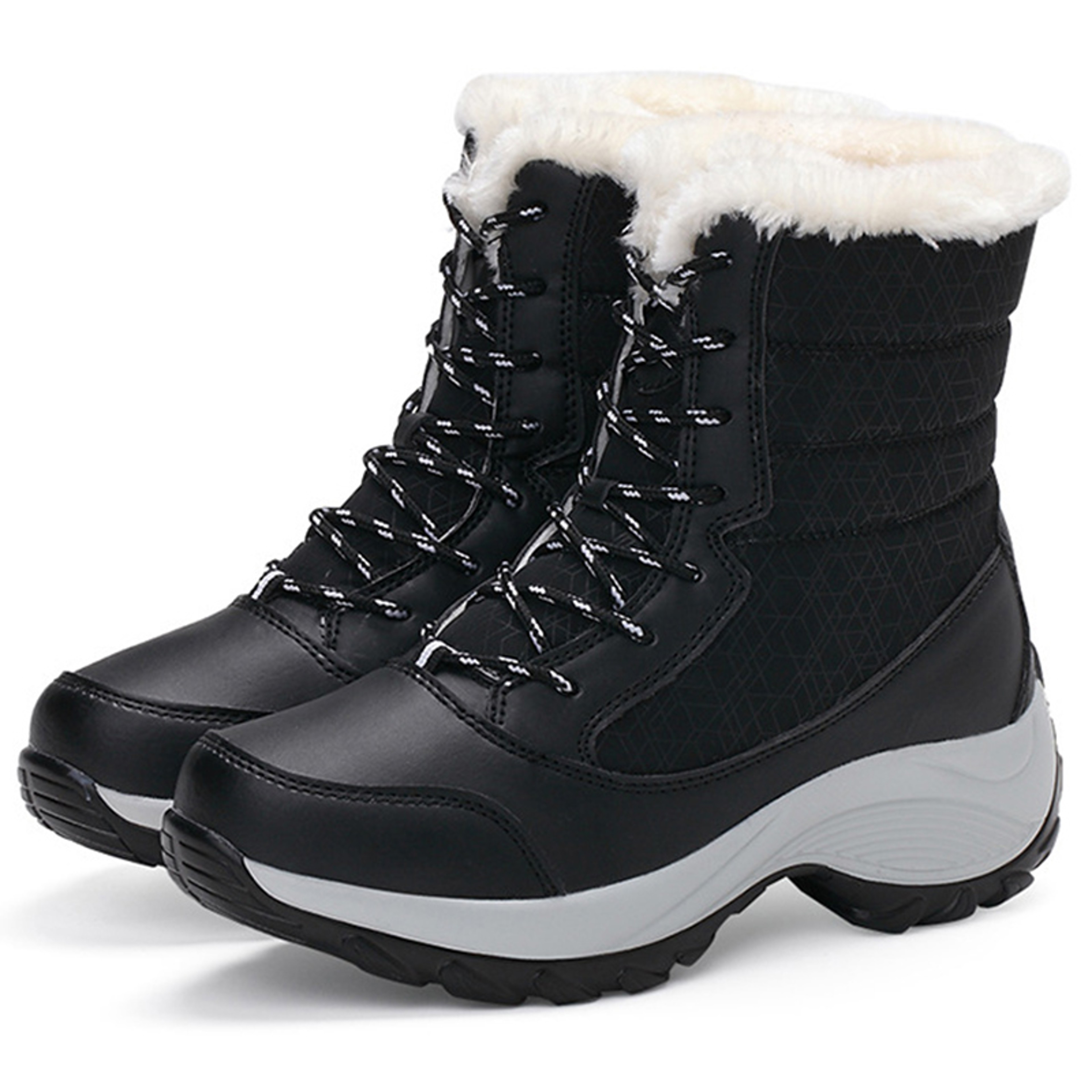 Winter Heels For Women Lightweight Ankle Boots Snow Platform Shoes For Women 3