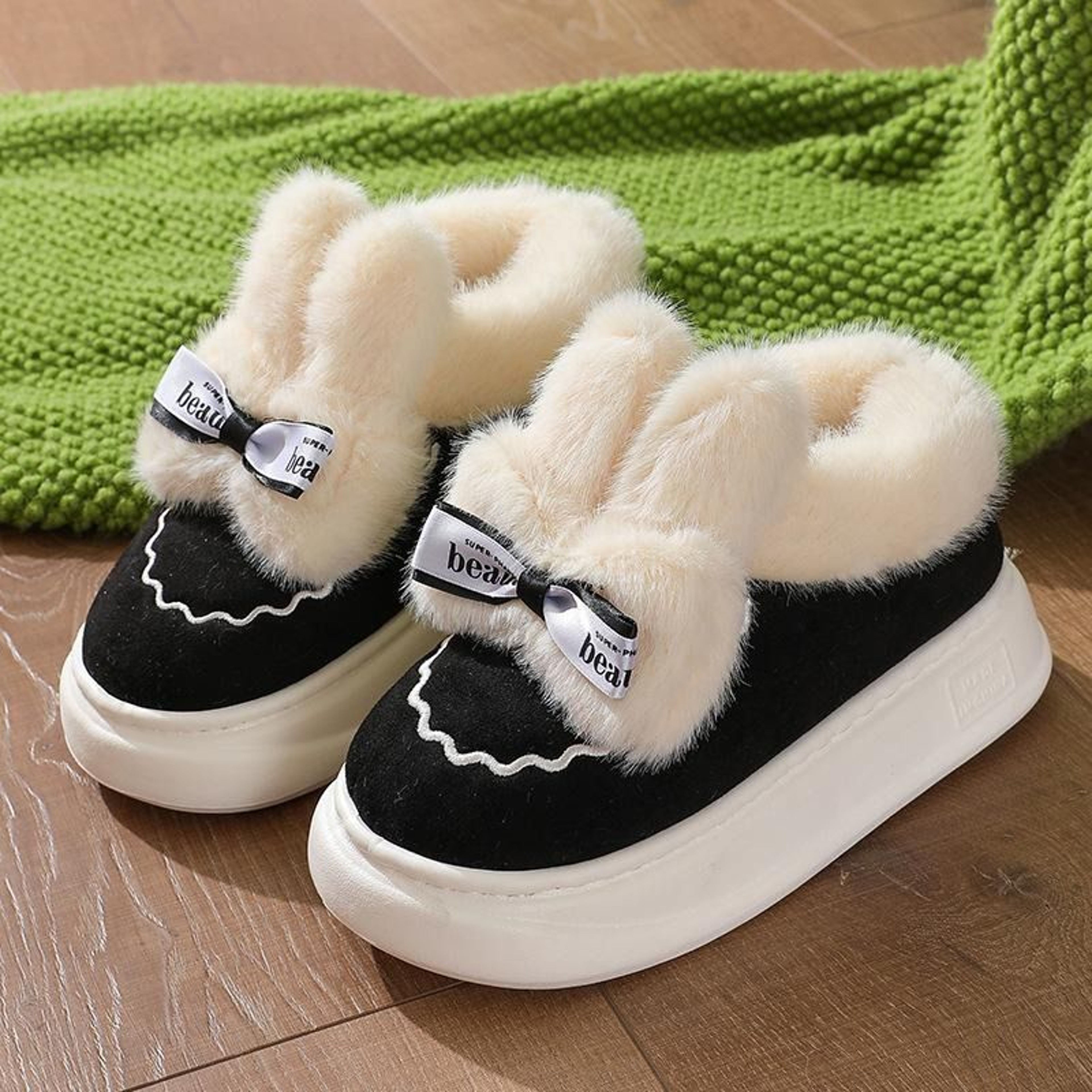 Winter Snow Boots Women Warm Padded Indoor Plush Cotton Shoes Soft Sole Ankle Boots Thick Bottom Ra 3