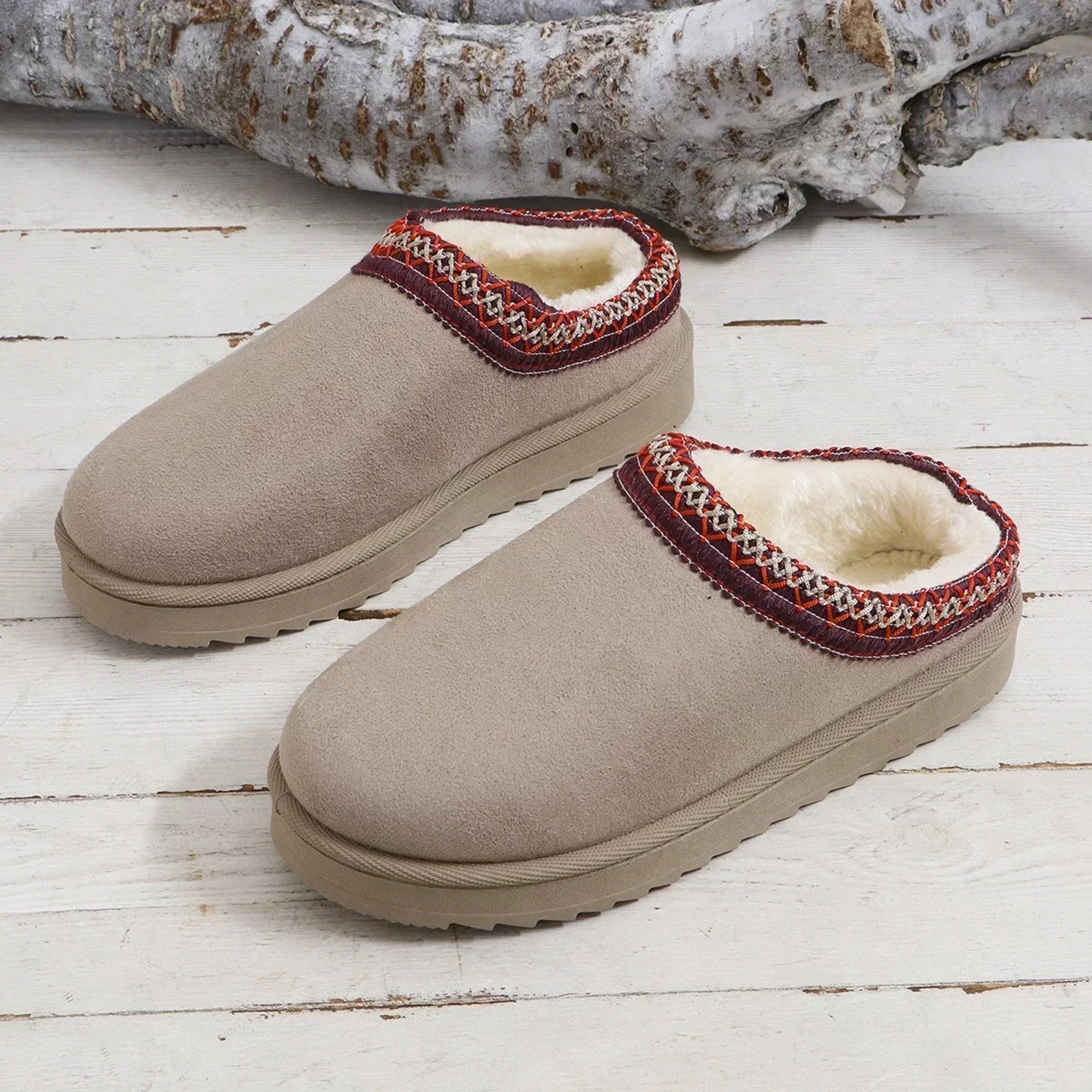 Cashmere Warm Uggs Winter New Heelless Half Mop With Thick Sole 8