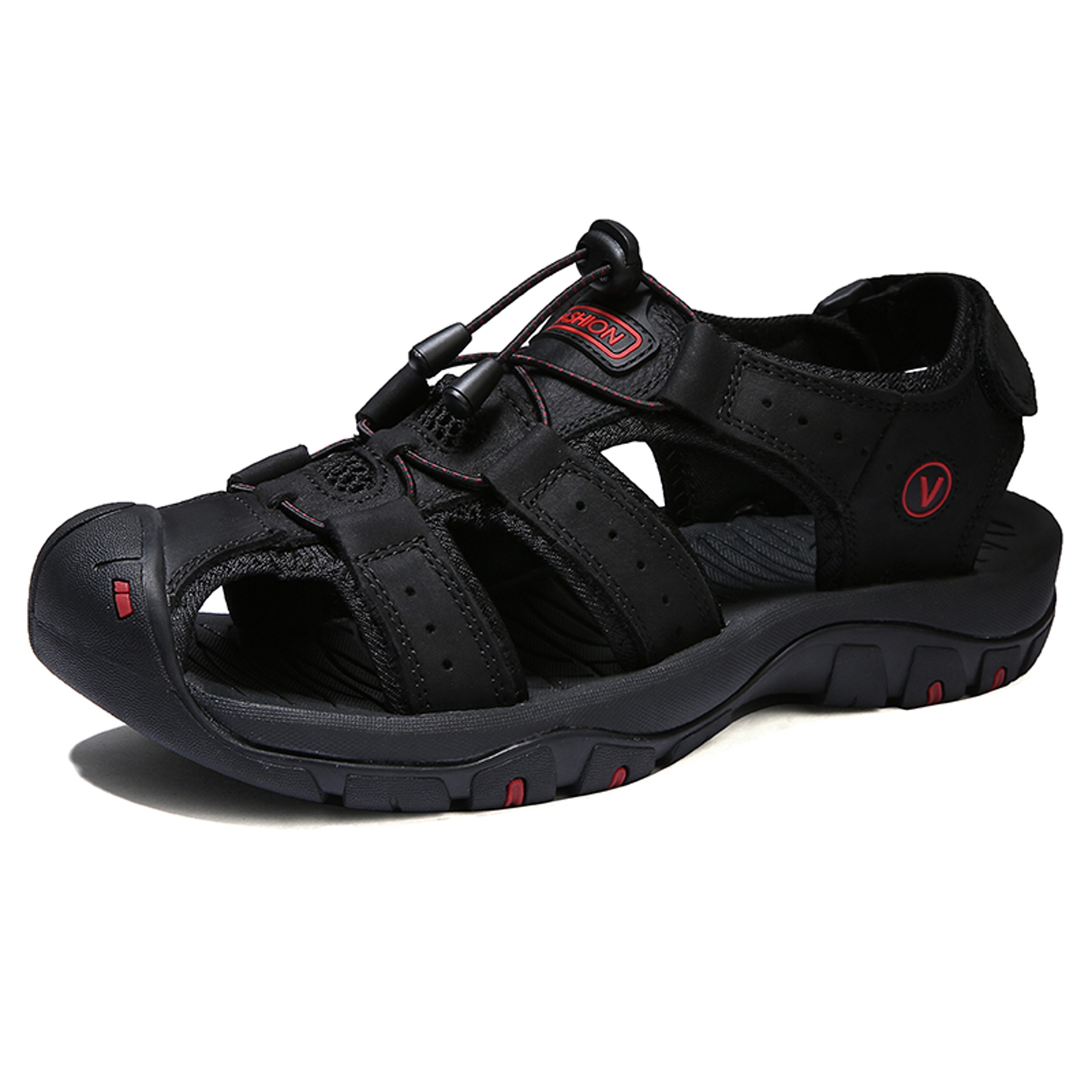 Breathable Summer Sandals For Men Leather Beach Shoes Casual Roman Outdoor 4