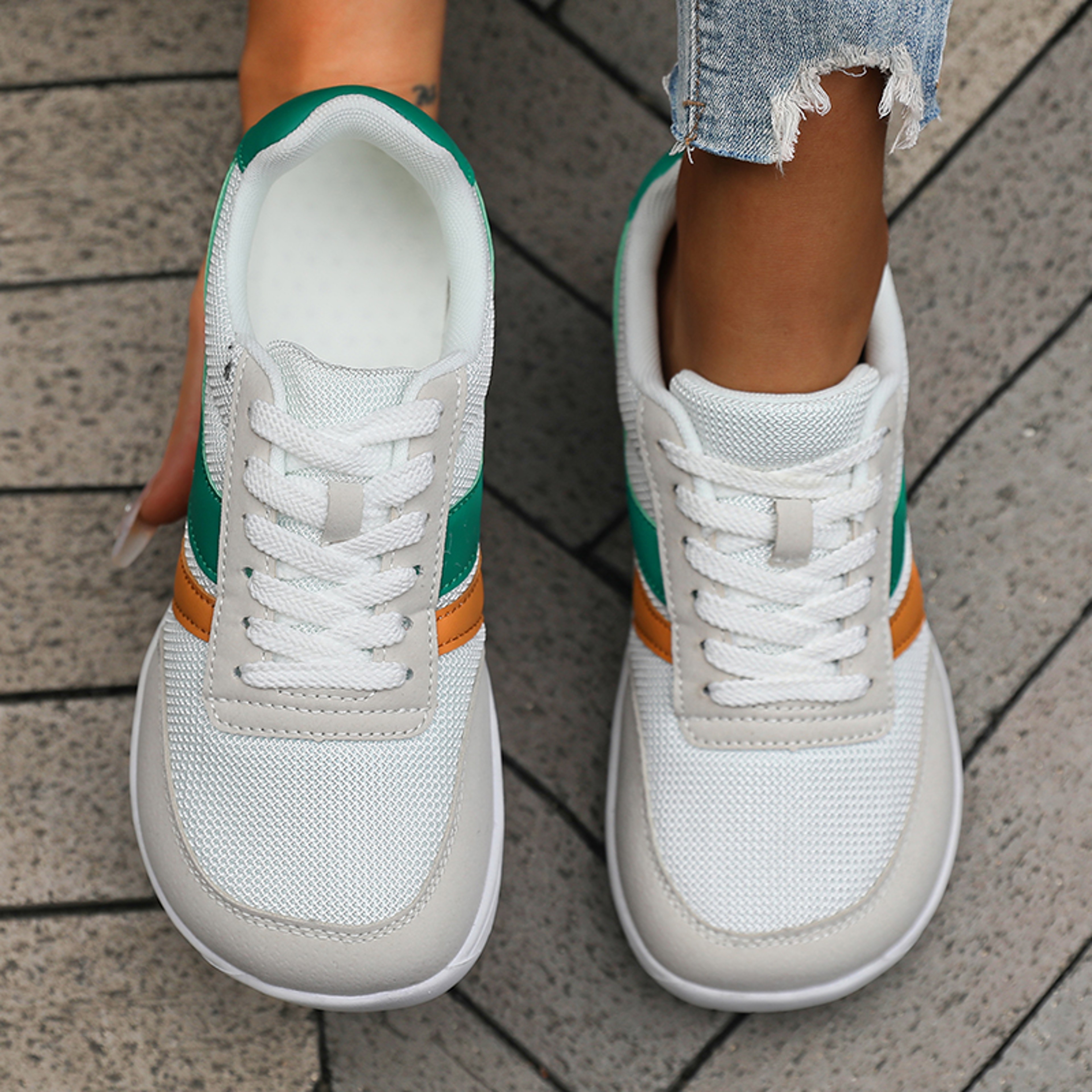 Wide Last Shoes for Women, Breathable Mesh Comfortable Barefoot Shoes, New Wide Toe Women Shoes, Soft Sole Casual – view 4
