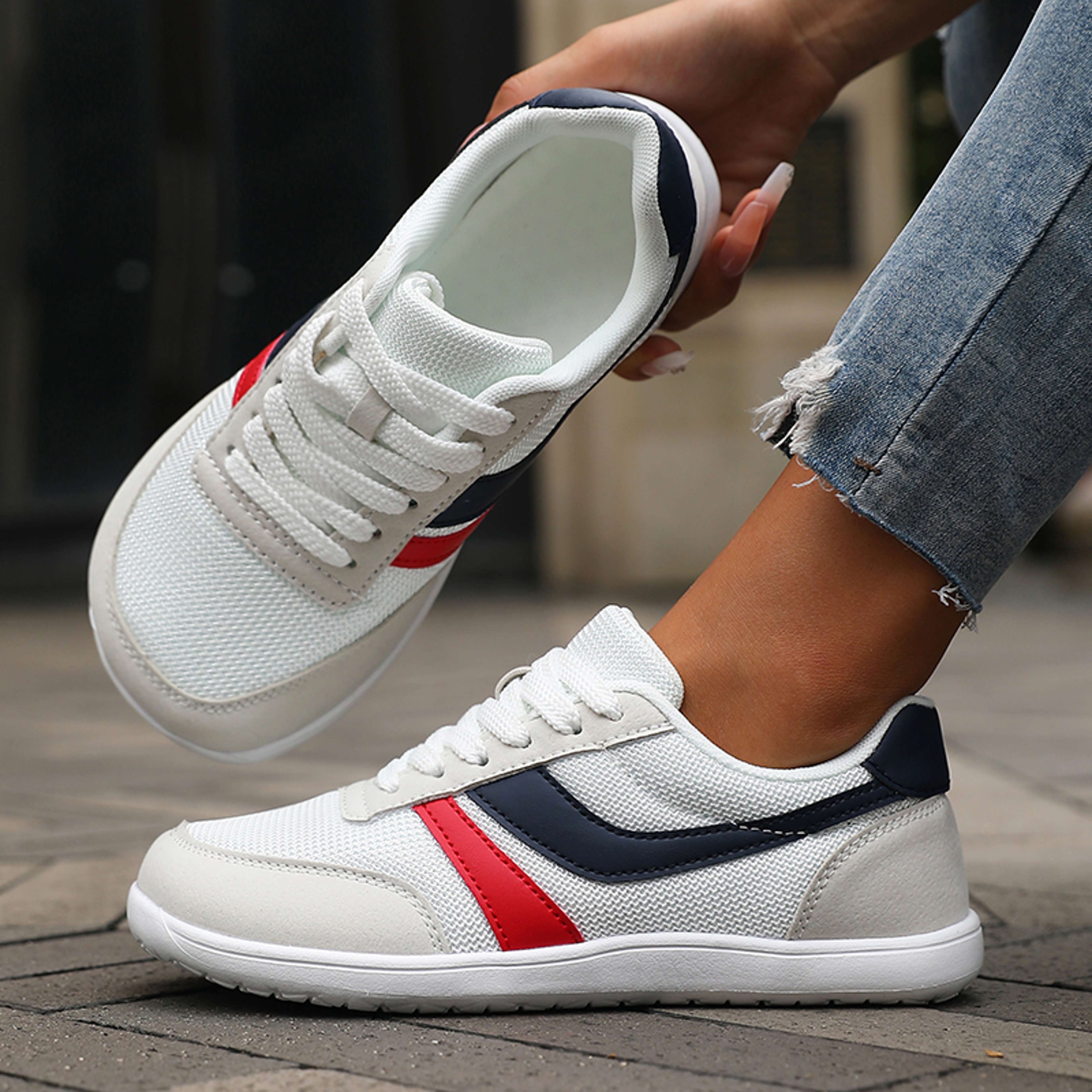 Wide Last Shoes for Women, Breathable Mesh Comfortable Barefoot Shoes, New Wide Toe Women Shoes, Soft Sole Casual – view 9