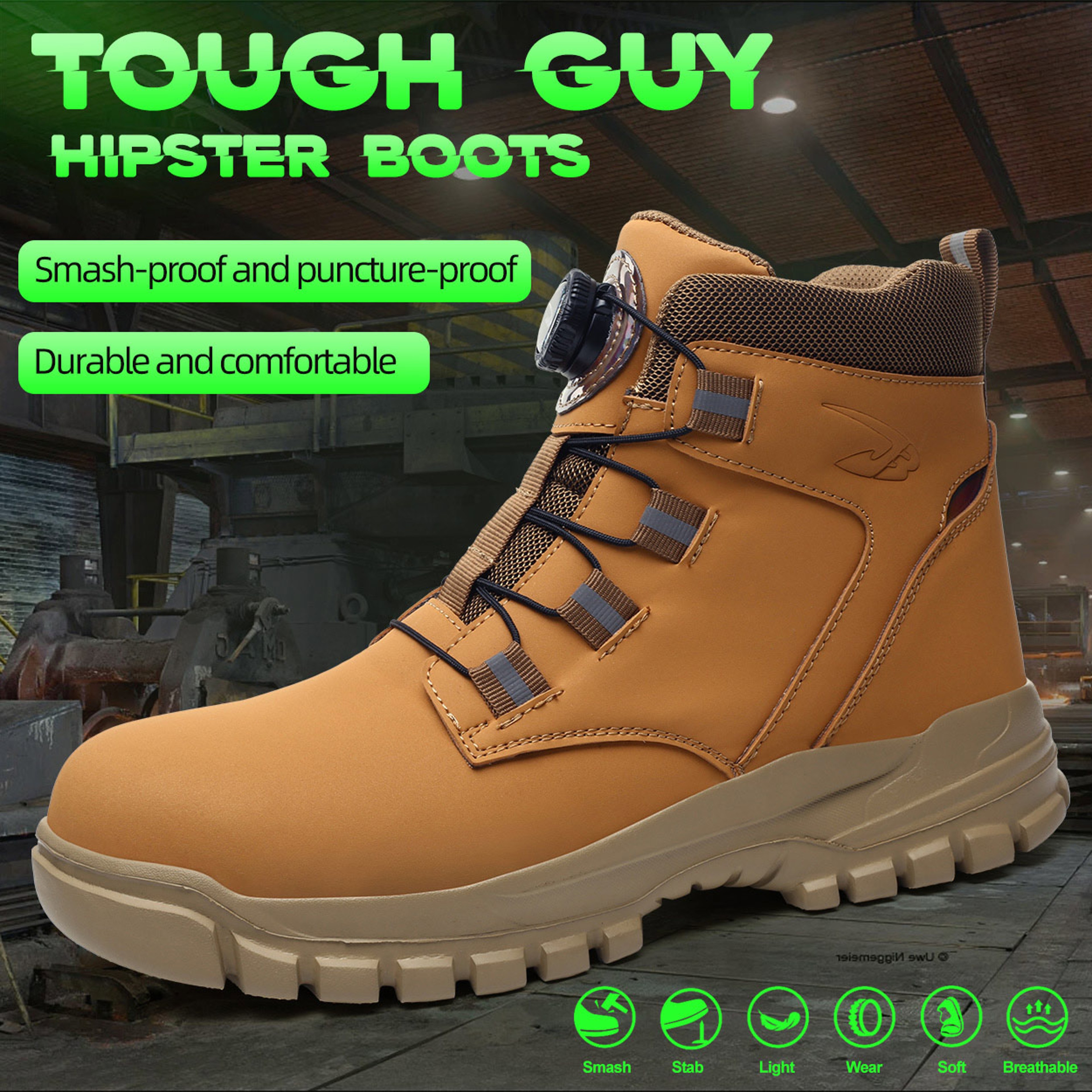 Indestructible Steel Toe Work Boots Waterproof Safety Boots Men Stab Resistant Anti Smash Safety Sh 1