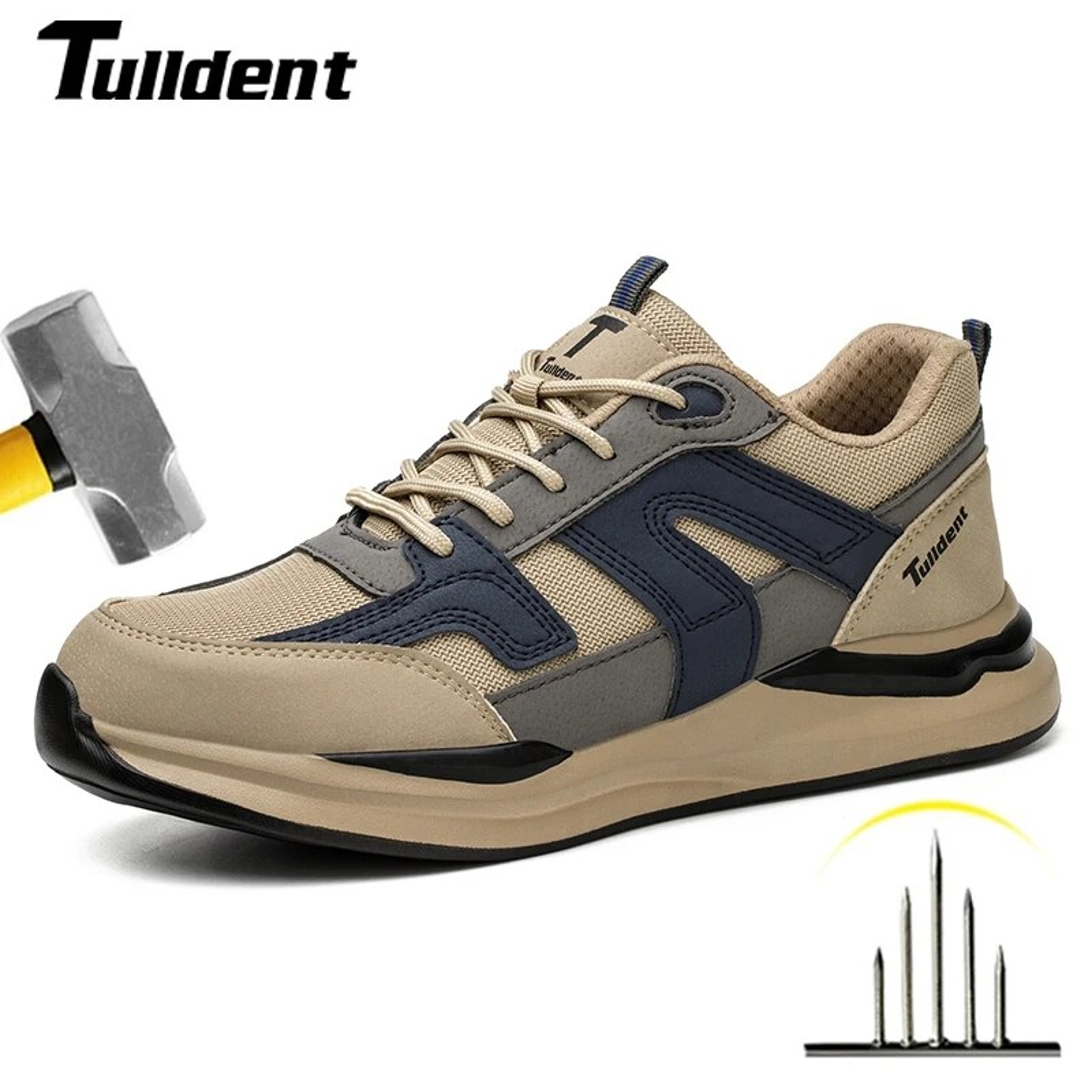 Mens Safety Shoes Steel Toe Work Sneakers Puncture Proof Work Boots Indestructible Lightweight Secu 0