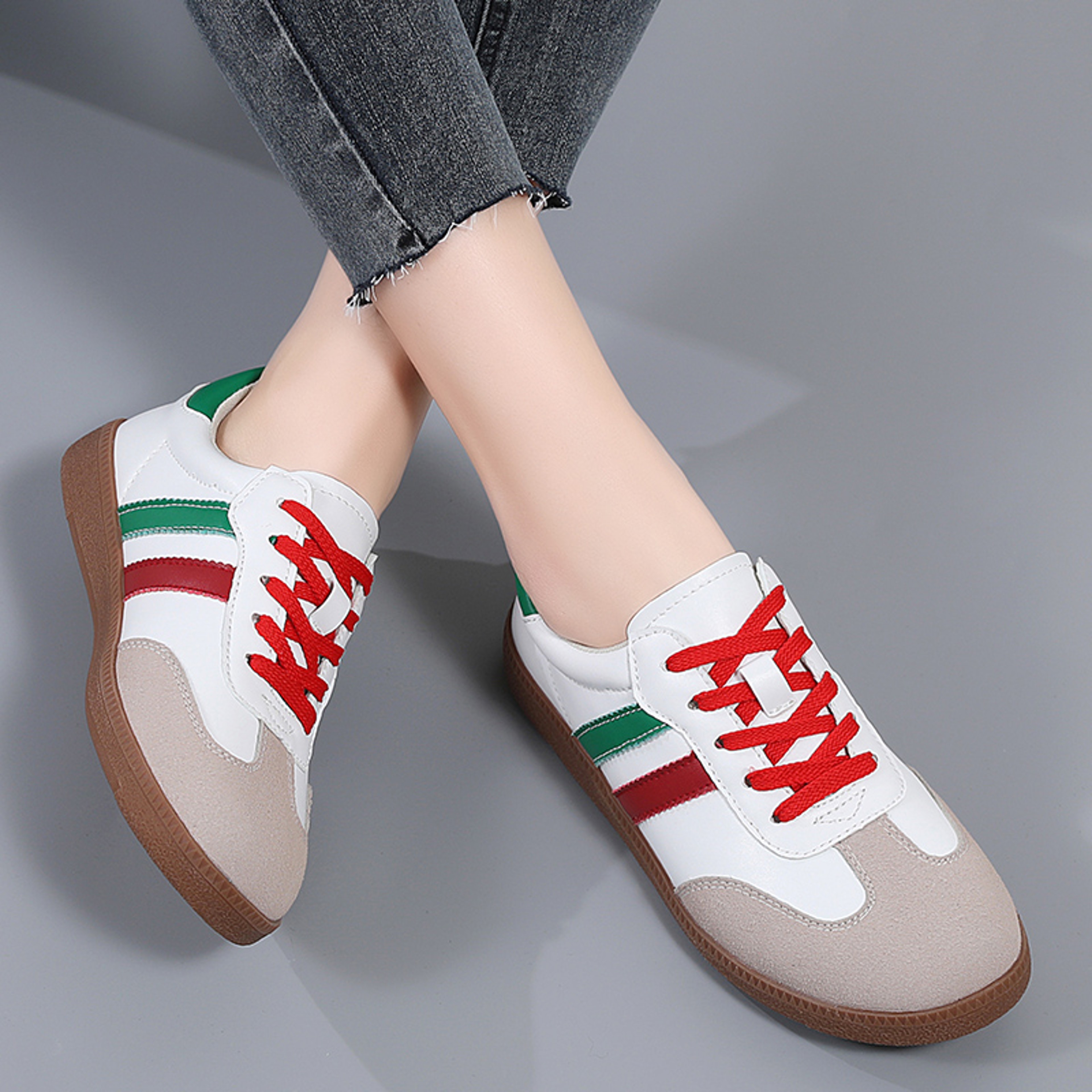 Breathable Women Running Shoes Casual Vulcanize Platform Sneakers Light Mesh Sport Shoes 0
