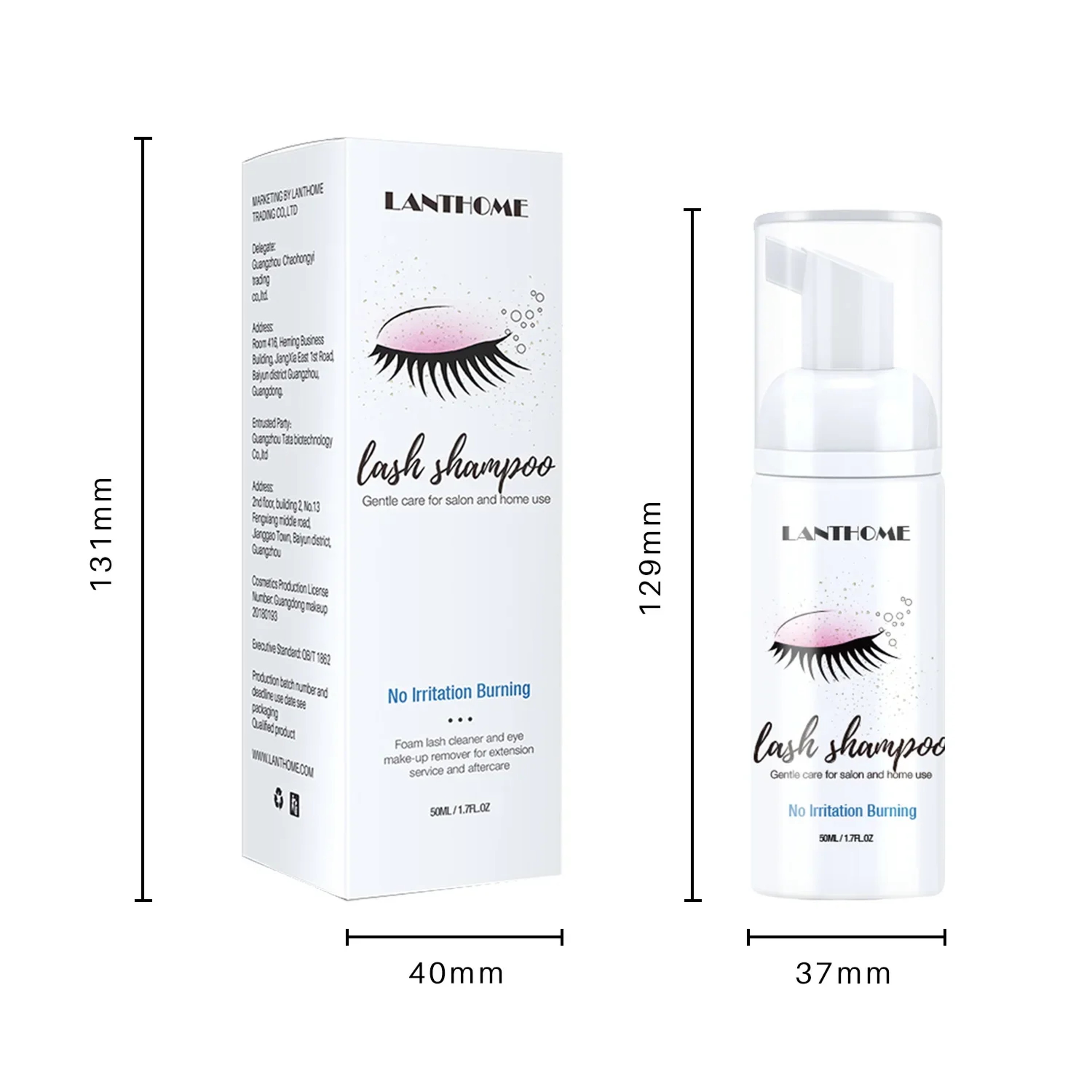 Eyelid Deep Clean Cleanser Lanthome Eyelash Extension Shampoo Foam Makeup Tools Mascara Remover Sal 4