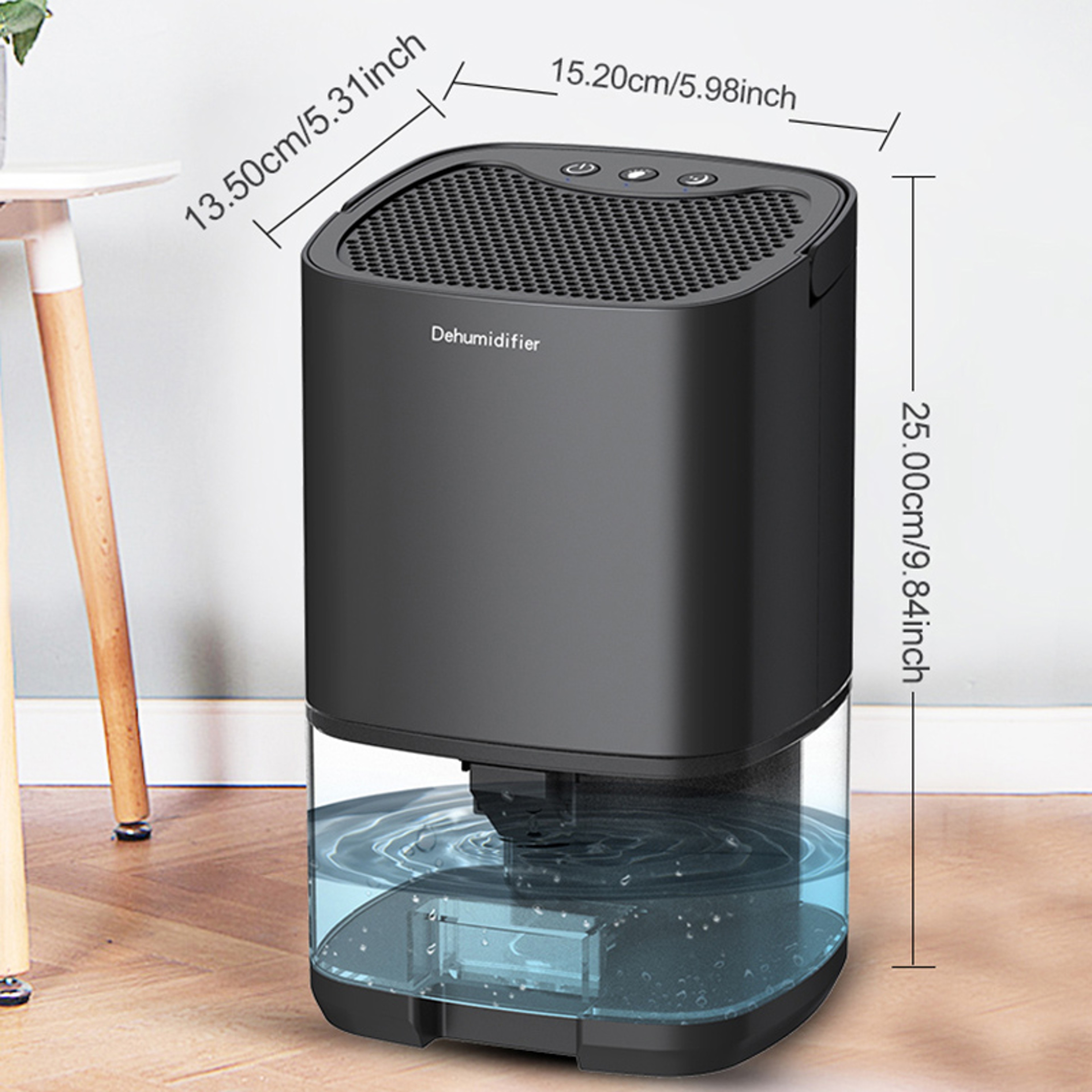 Portable Air Dryer Quiet Dehumidifier Machine Moisture Absorber For Home Office Bedroom Kitchen Deo