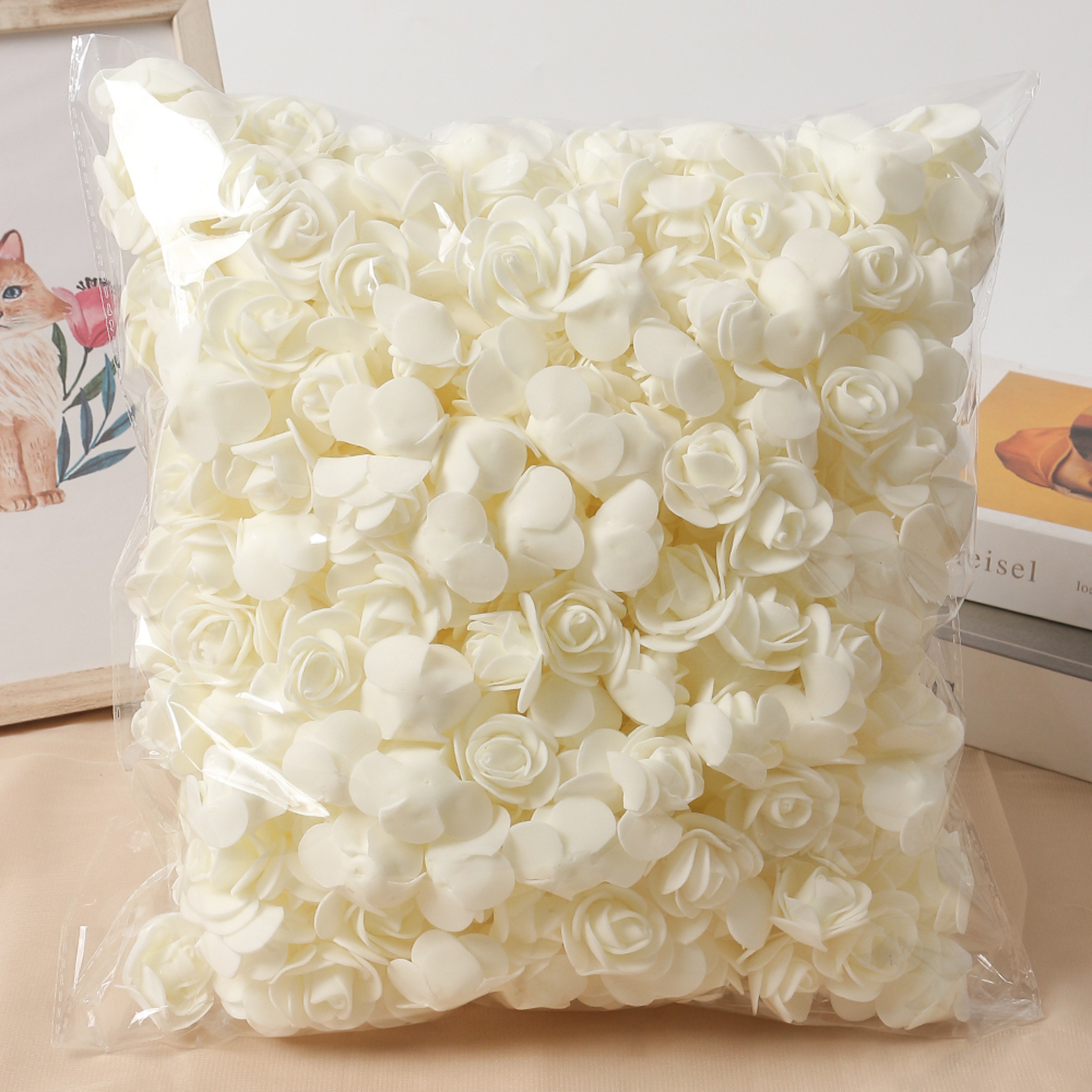 Artificial Rose Flowers Fake Flower Head For Home Room Decor Party Wedding Marriage Decoration Accessory – view 4