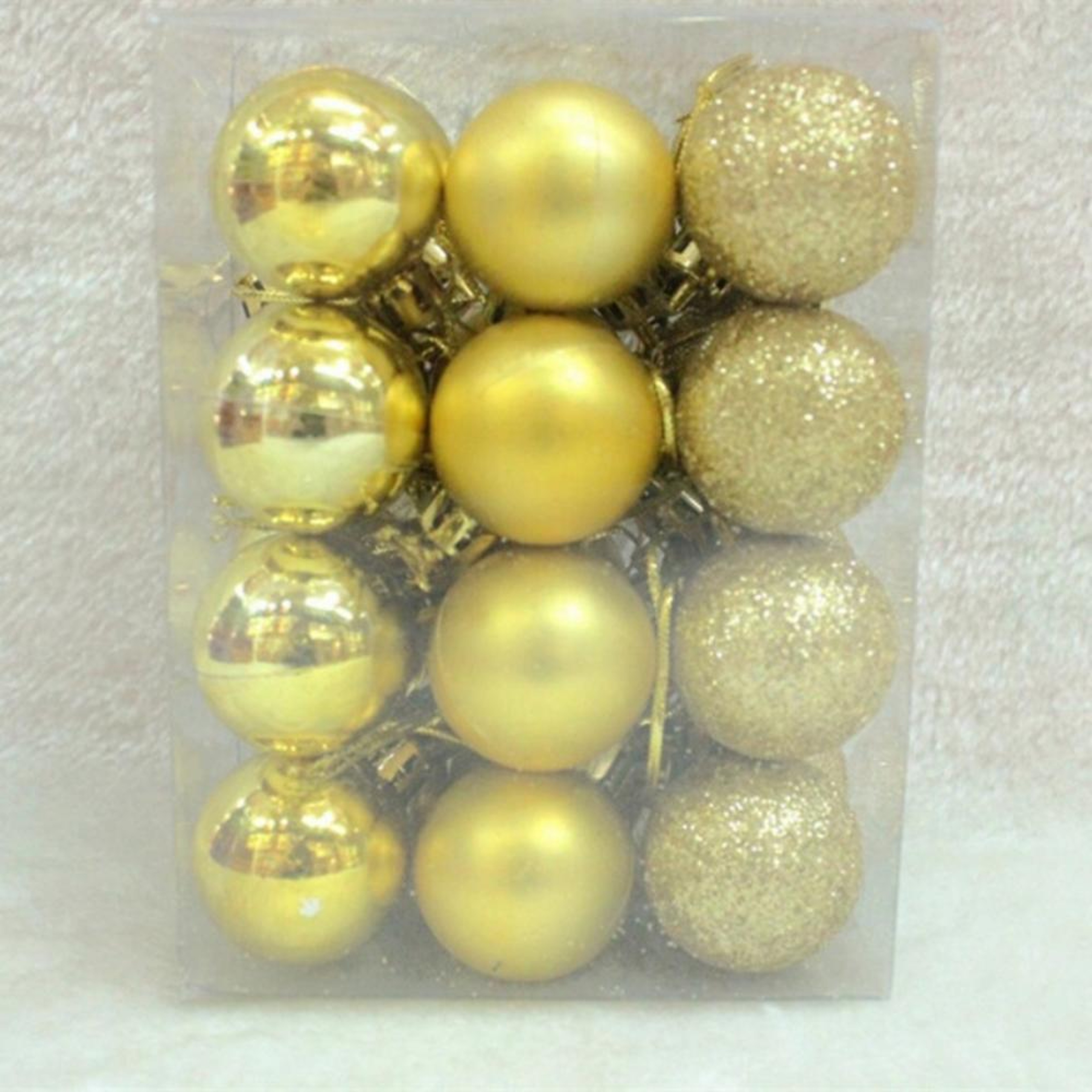 Mini Christmas Balls Ornaments, Flocked Christmas Balls, Christmas Tree Hanging Decor – view 15