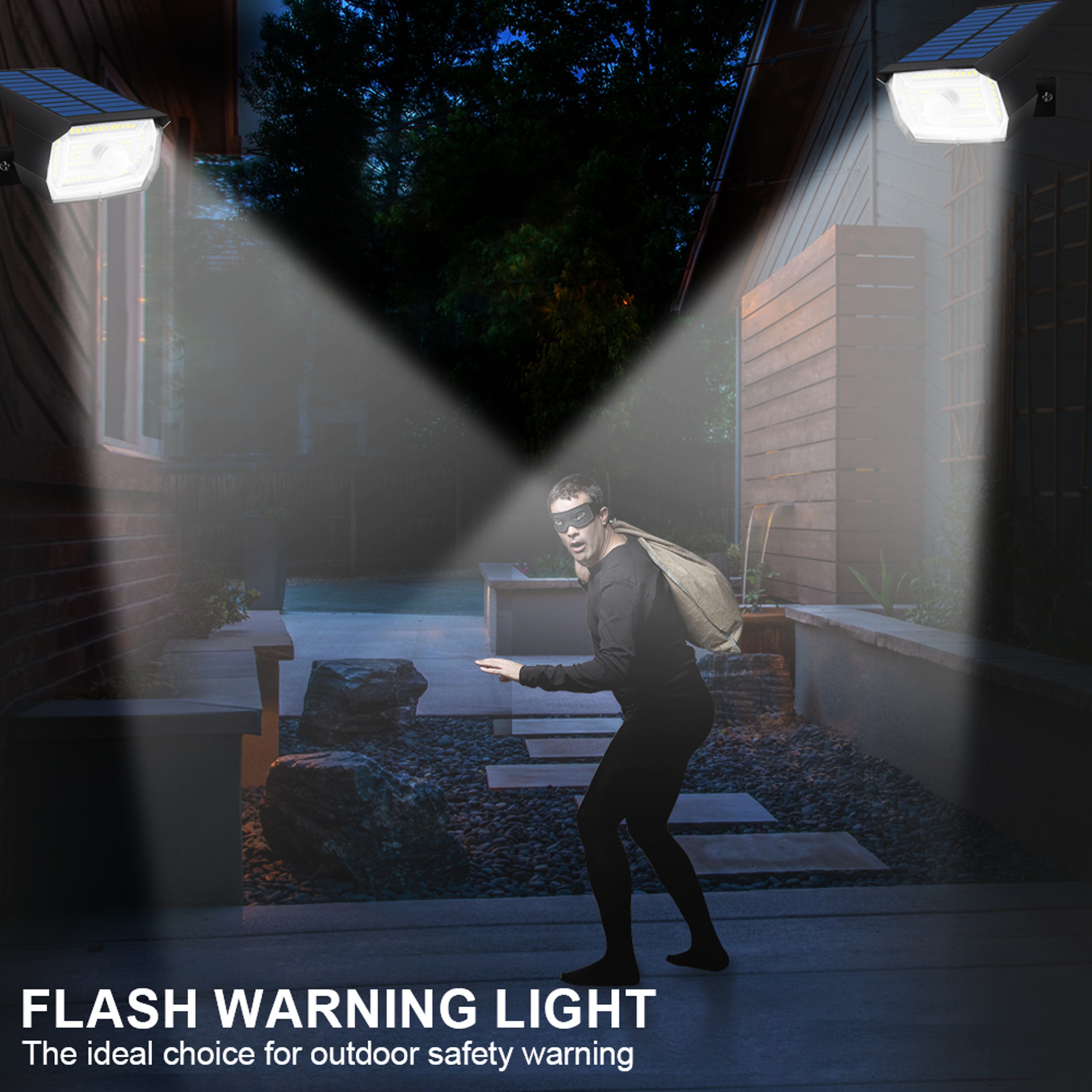 LED Solar Landscape Spotlight, Outdoor Waterproof Motion Sensor Light, Solar Garden Wall Lights for Yard, Pathway, Porch – view 6
