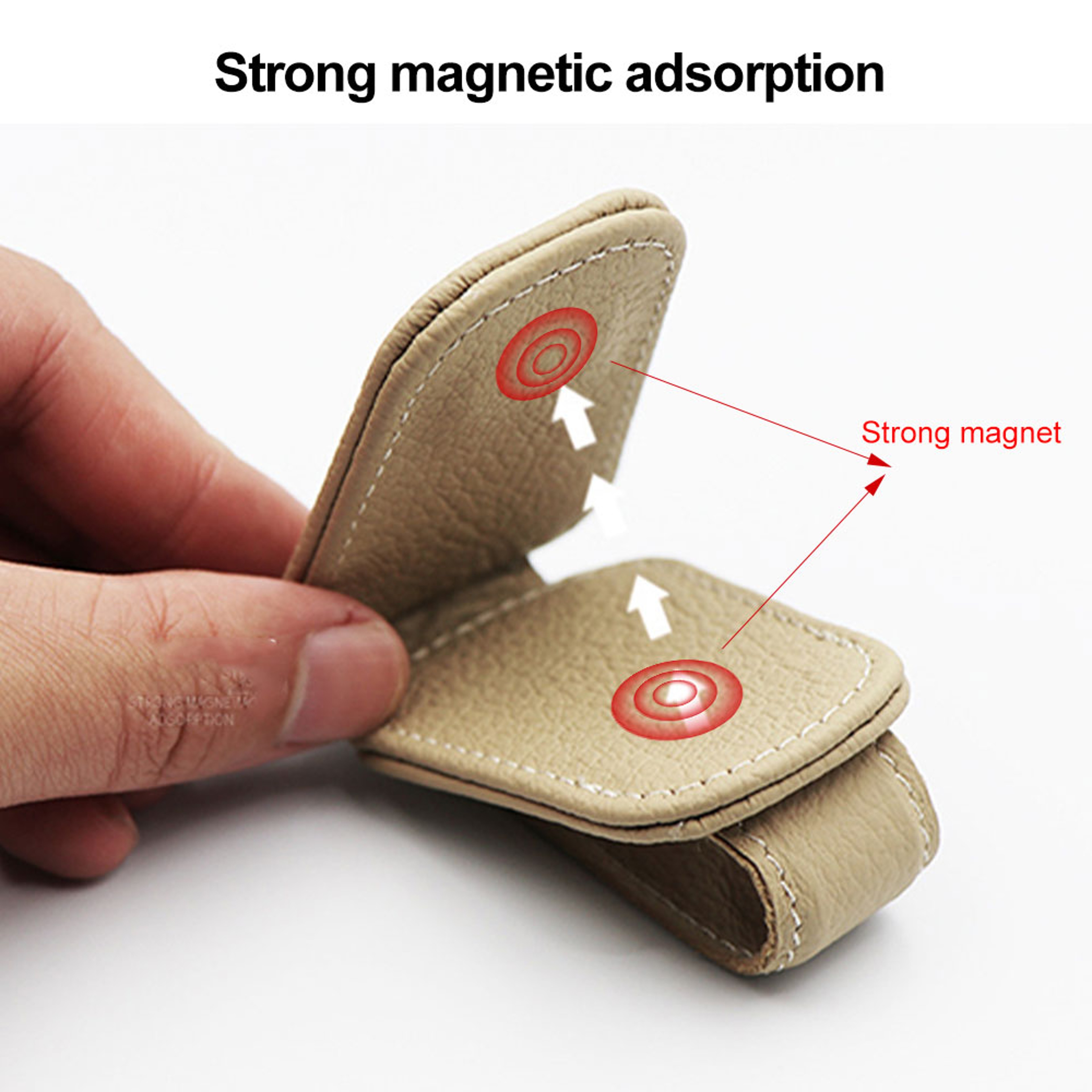 Sun Visor Car Accessories, Universal Sunglasses Clip, Pen Holder, Card Ticket Organizer, Eyeglasses Fastener – view 4