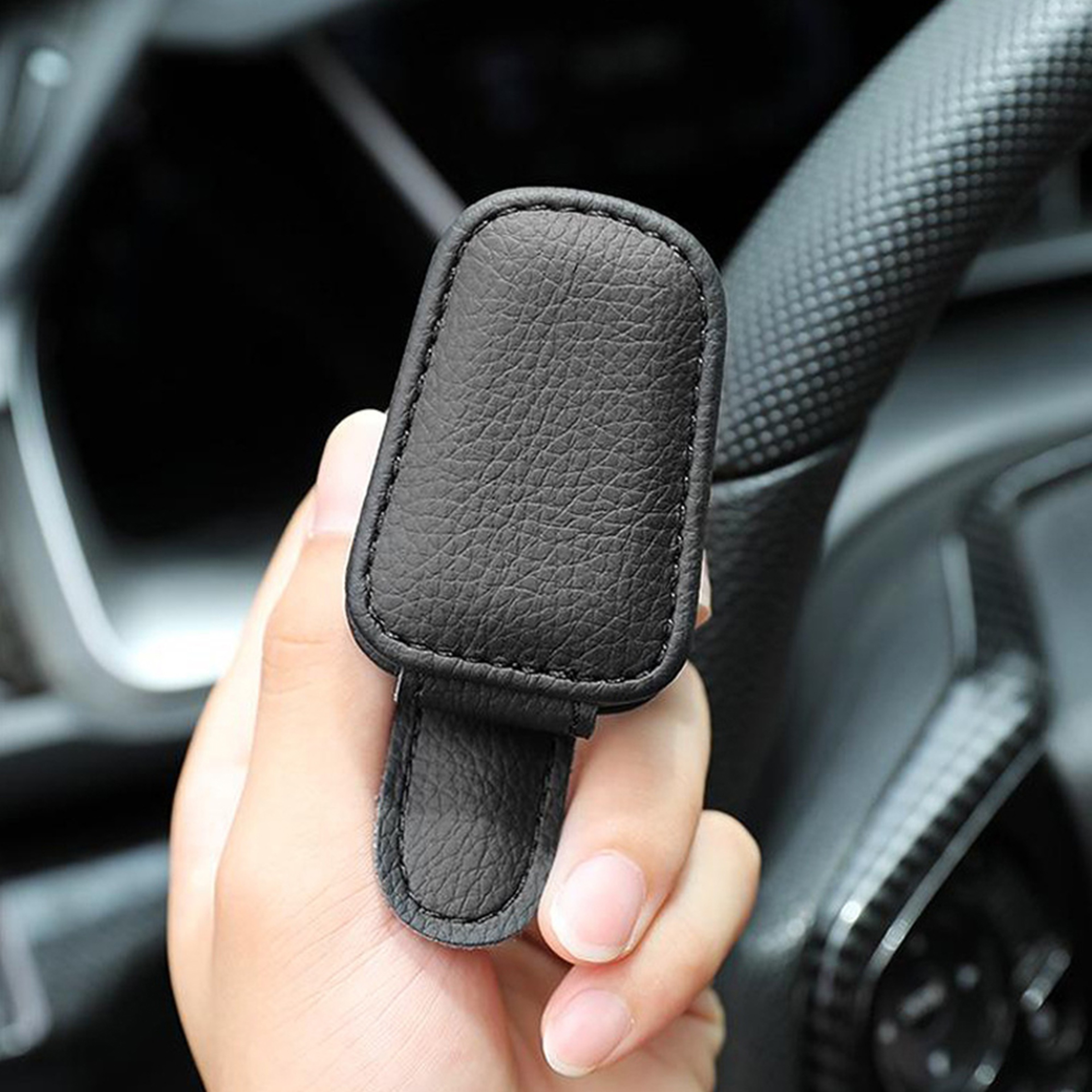 Sun Visor Car Accessories, Universal Sunglasses Clip, Pen Holder, Card Ticket Organizer, Eyeglasses Fastener – view 5