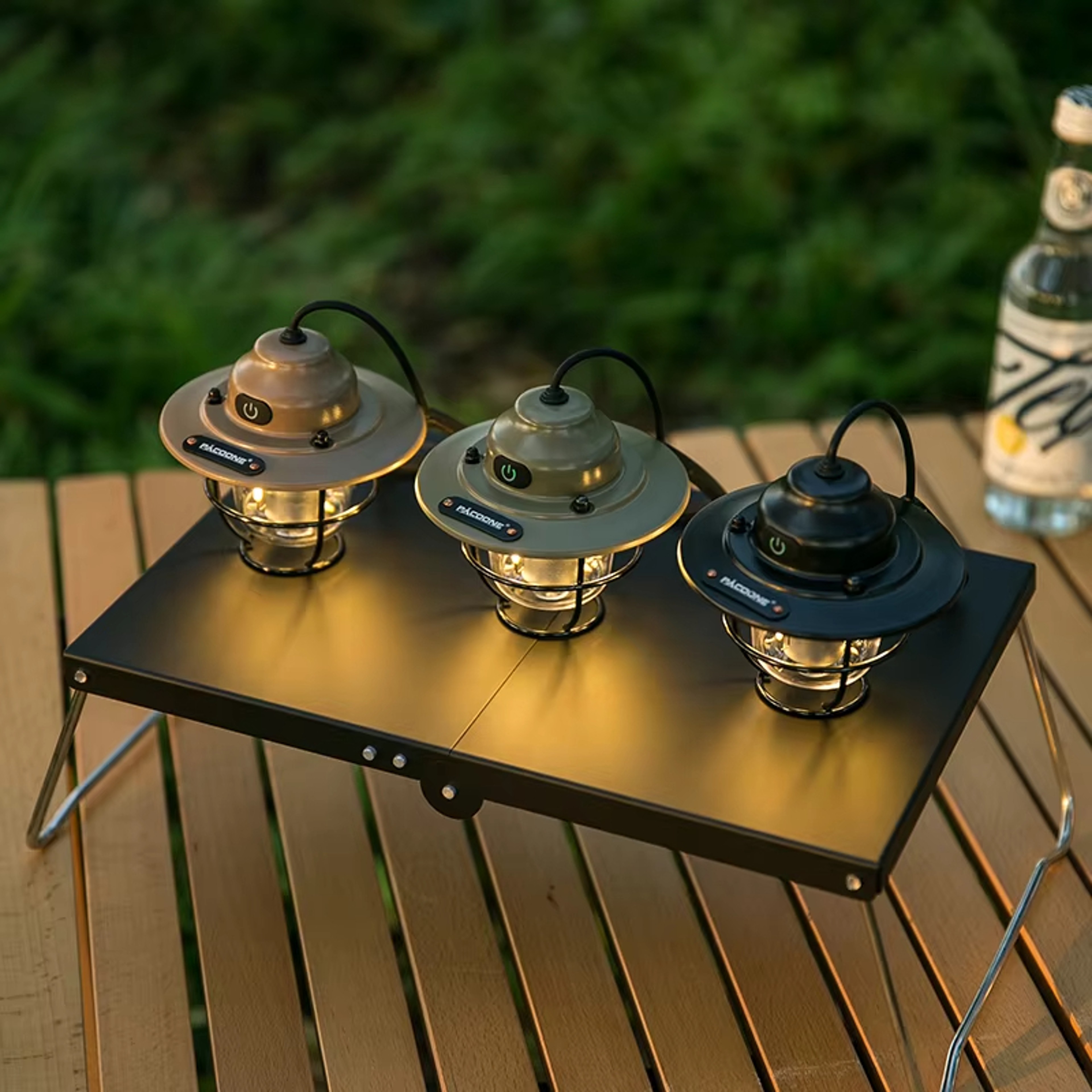 Outdoor Vintage Pendant Light, Portable Rechargeable Tent Lamp, Ultra Long Life Camping Ambient Light – view 2