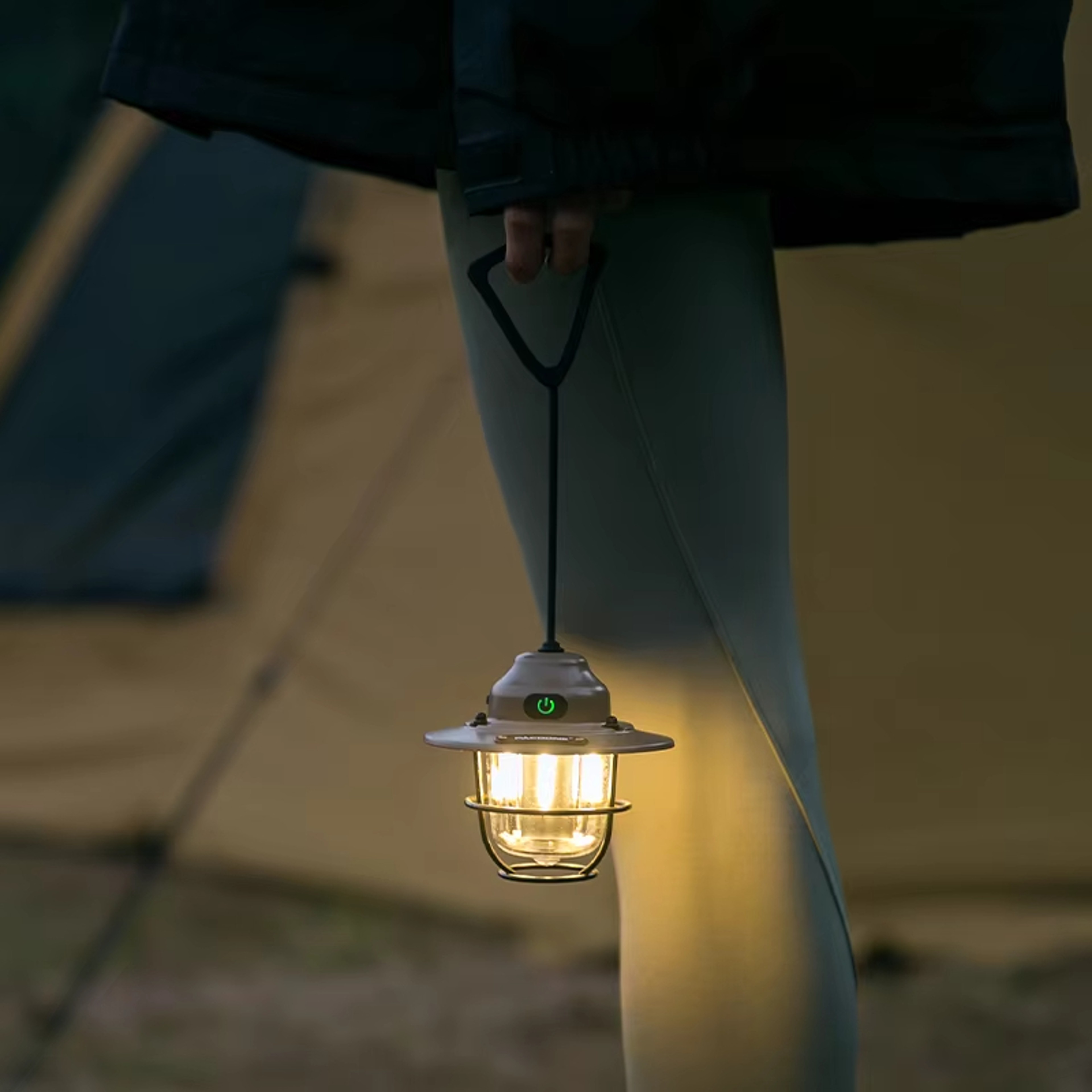 Outdoor Vintage Pendant Light, Portable Rechargeable Tent Lamp, Ultra Long Life Camping Ambient Light – view 4