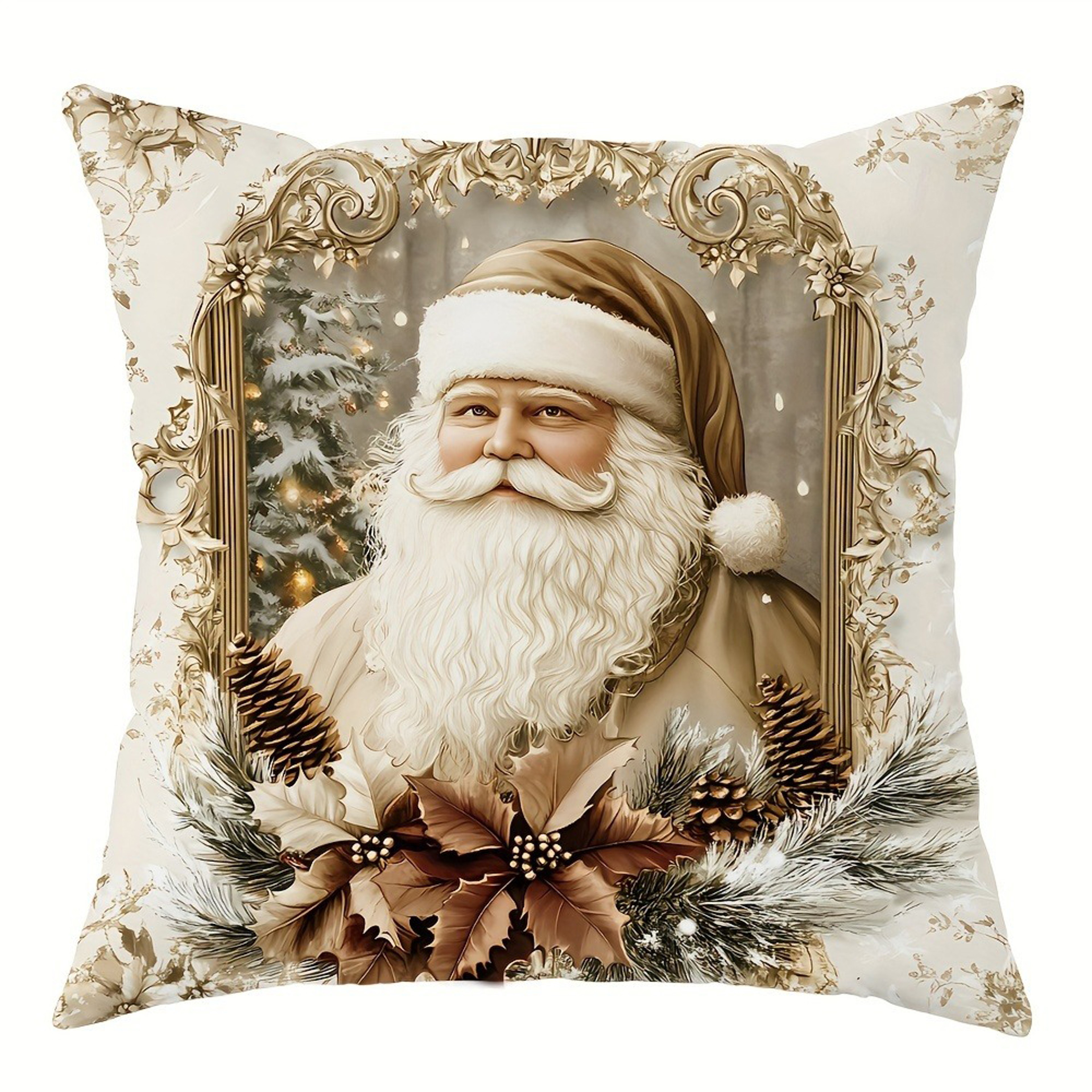 Santa Claus Reindeer Pillow Cover Christmas Decoration Cushion Christmas Tree Sofa Pillowcase Cozy  5