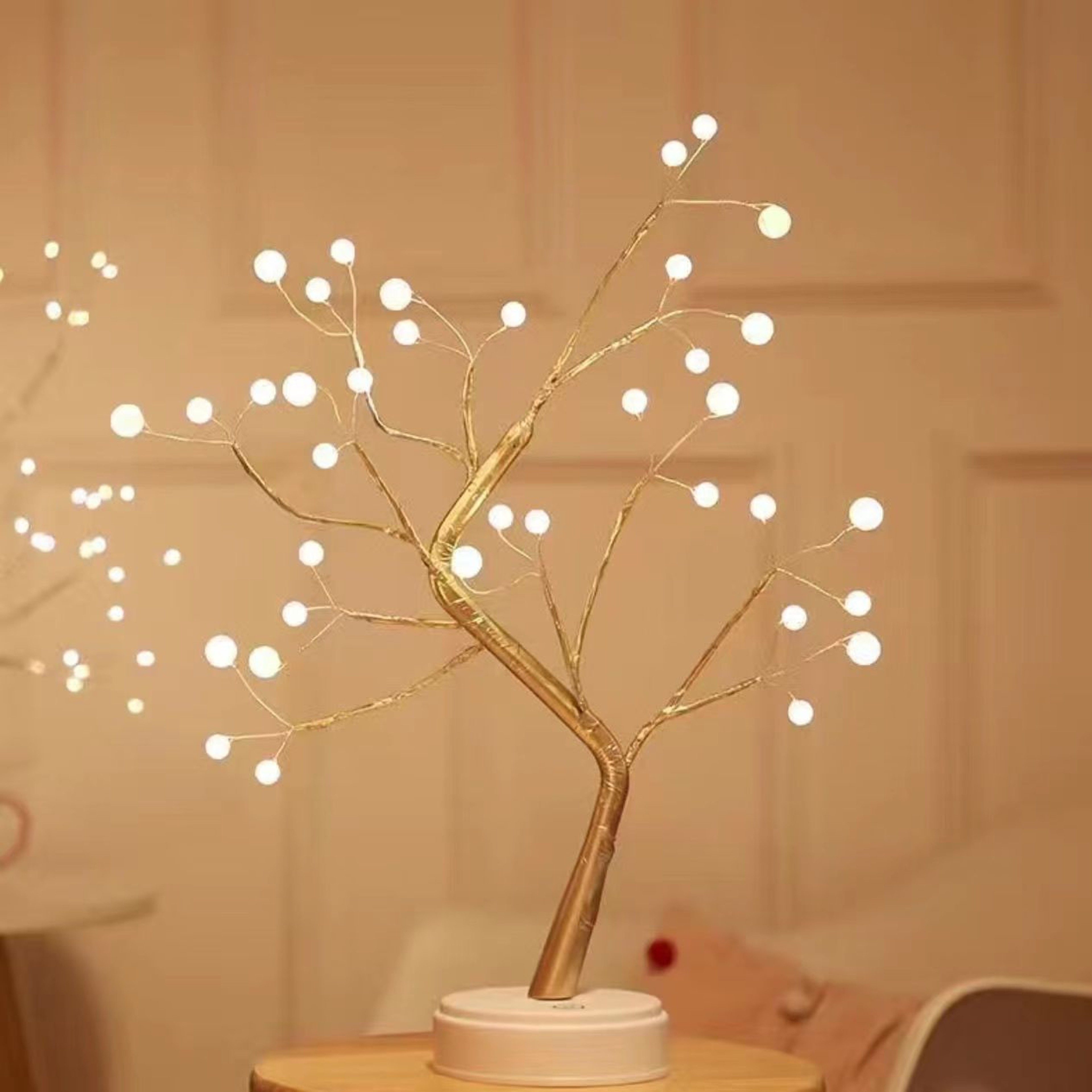 Touch Switch Table Tree Night Light USB Battery Powered Desktop Tree LED Lamp Artificial Bonsai Che 2