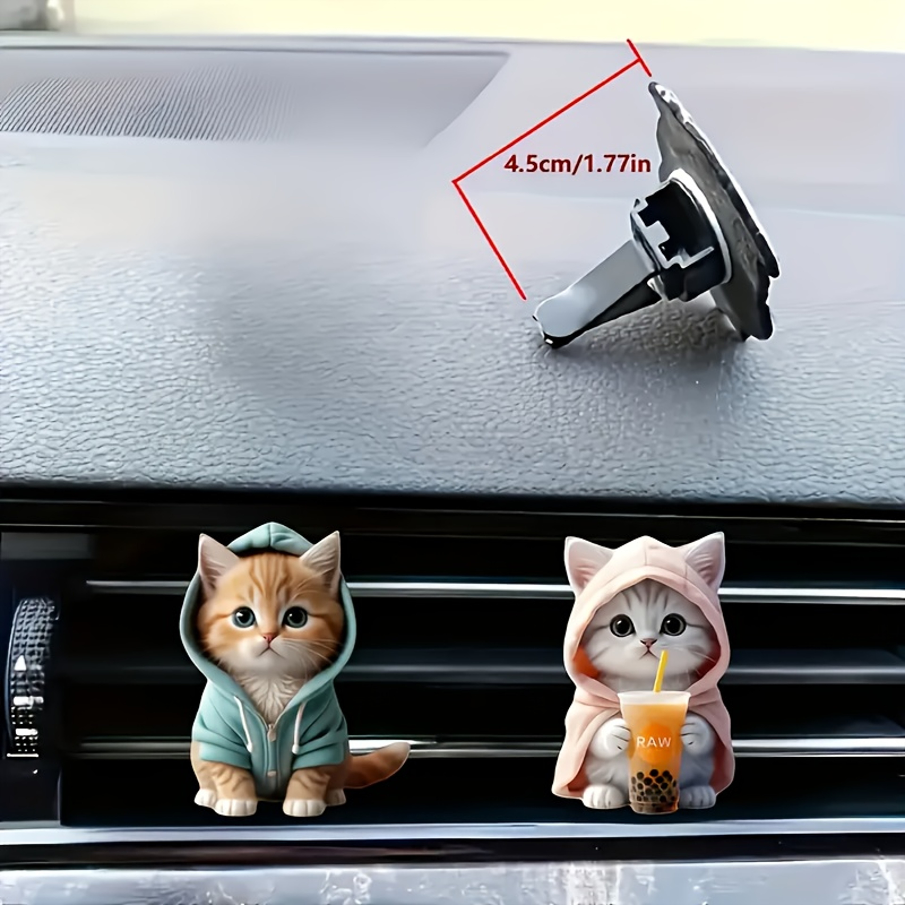 Cute cat acrylic car aromatherapy, long-lasting fragrance vent clip, decorative aromatherapy for car – view 2