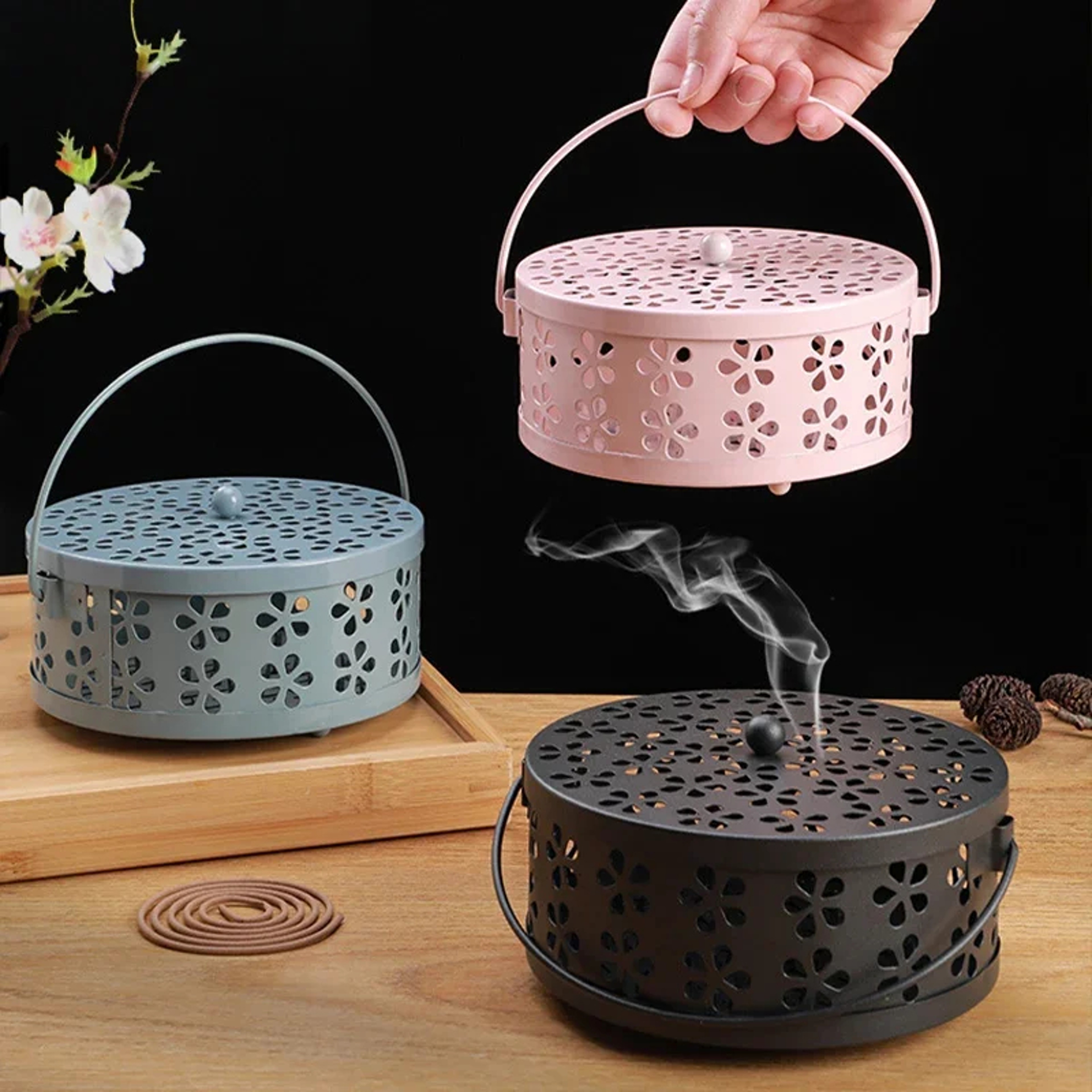 Portable Mosquito Repellent Tray Holder Sandalwood Burner Box Fire Resistant Insect Repellent For H 0
