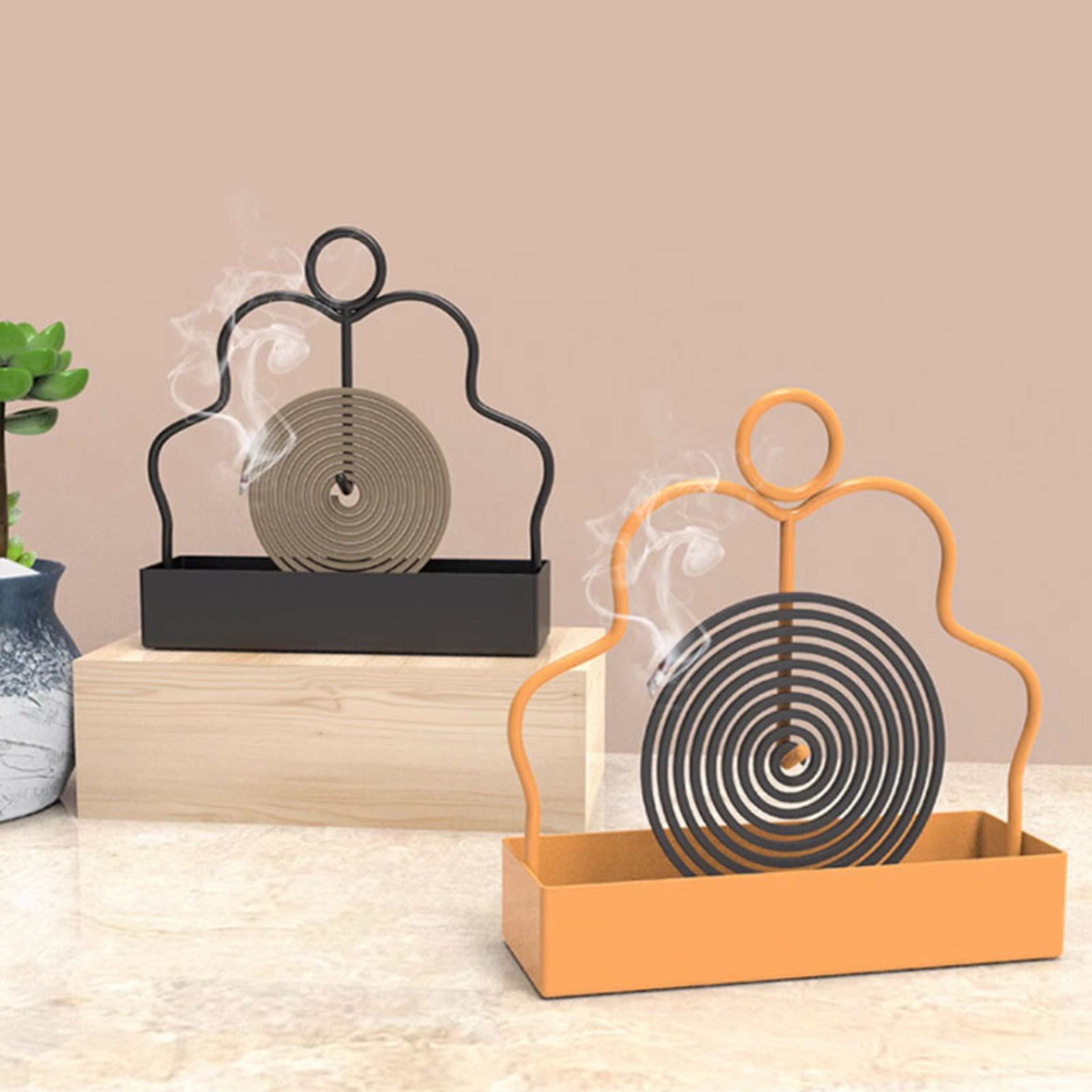 Iron Incense Storage Rack Mosquito Coil Holder For Household Bedroom Patio Coil Incense Burner Fram 0