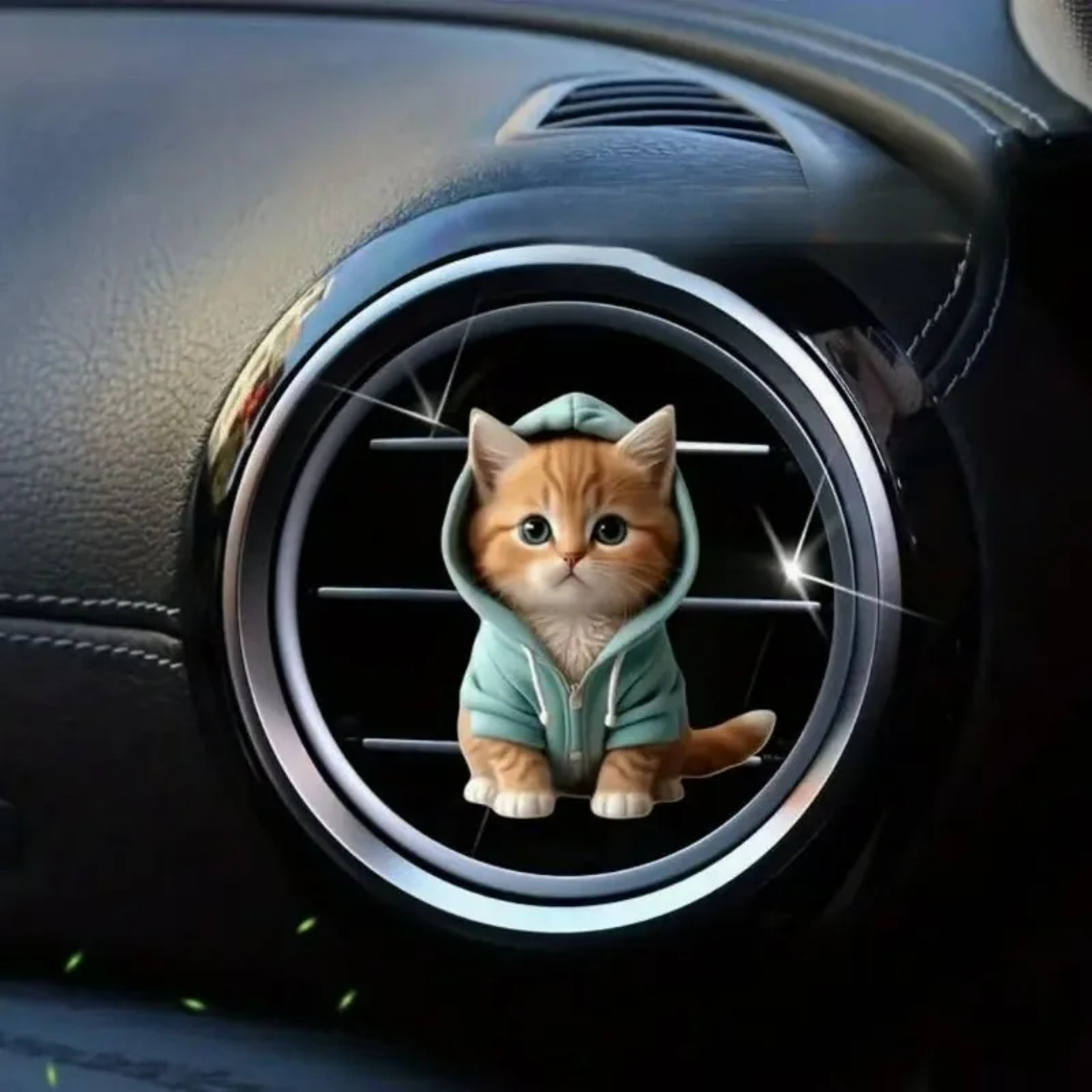 Cute Cat Acrylic Car Air Freshener Vent Clip with Long Lasting Fragrance – view 3
