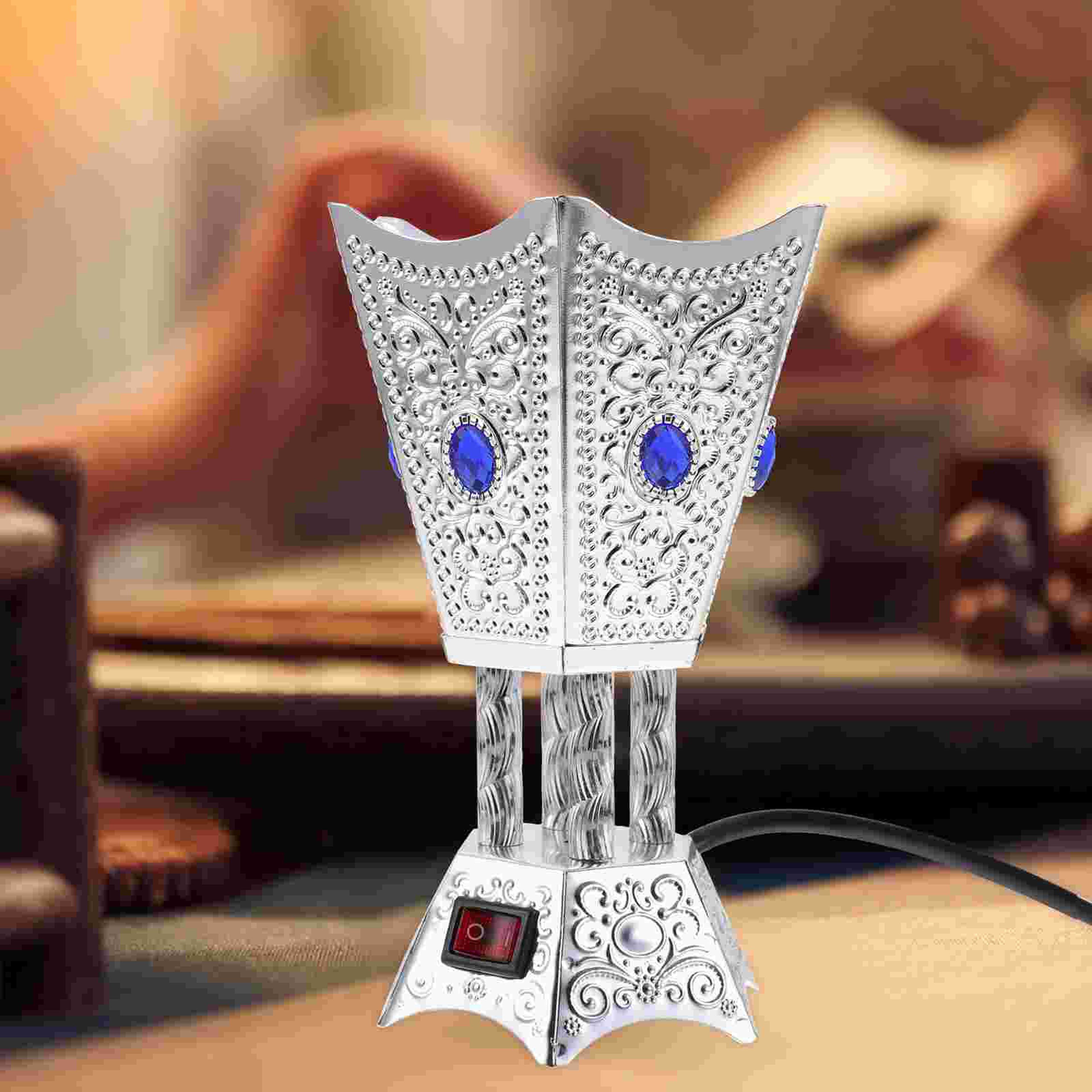 Electric Incense Burner Retro Household Censer Iron Bakhoor Warmer LED Timer Aroma Therapy Incense  0