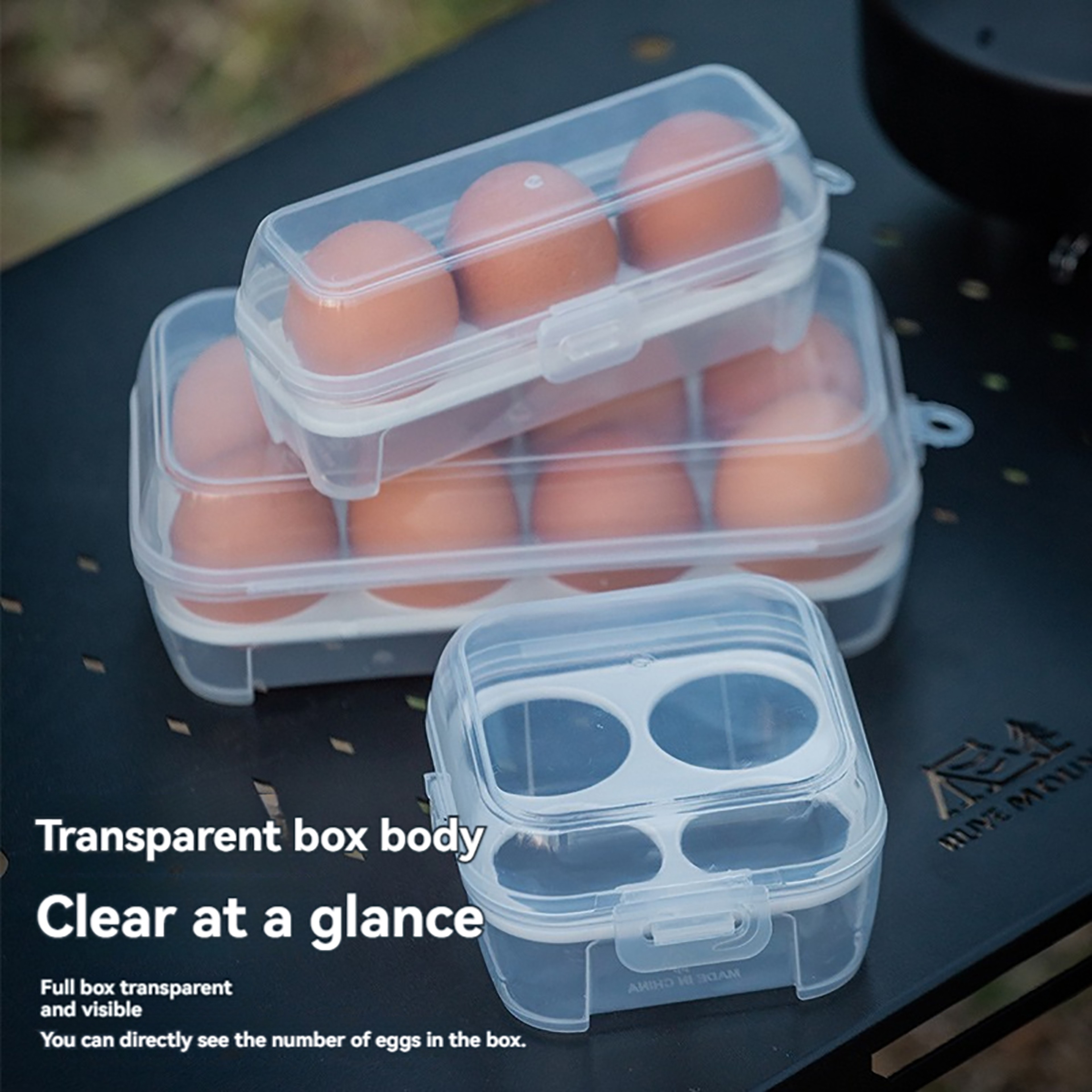 Portable Camping Shatterproof EggTray Outdoor Shockproof Egg Box Home Plastic Protection Box 1