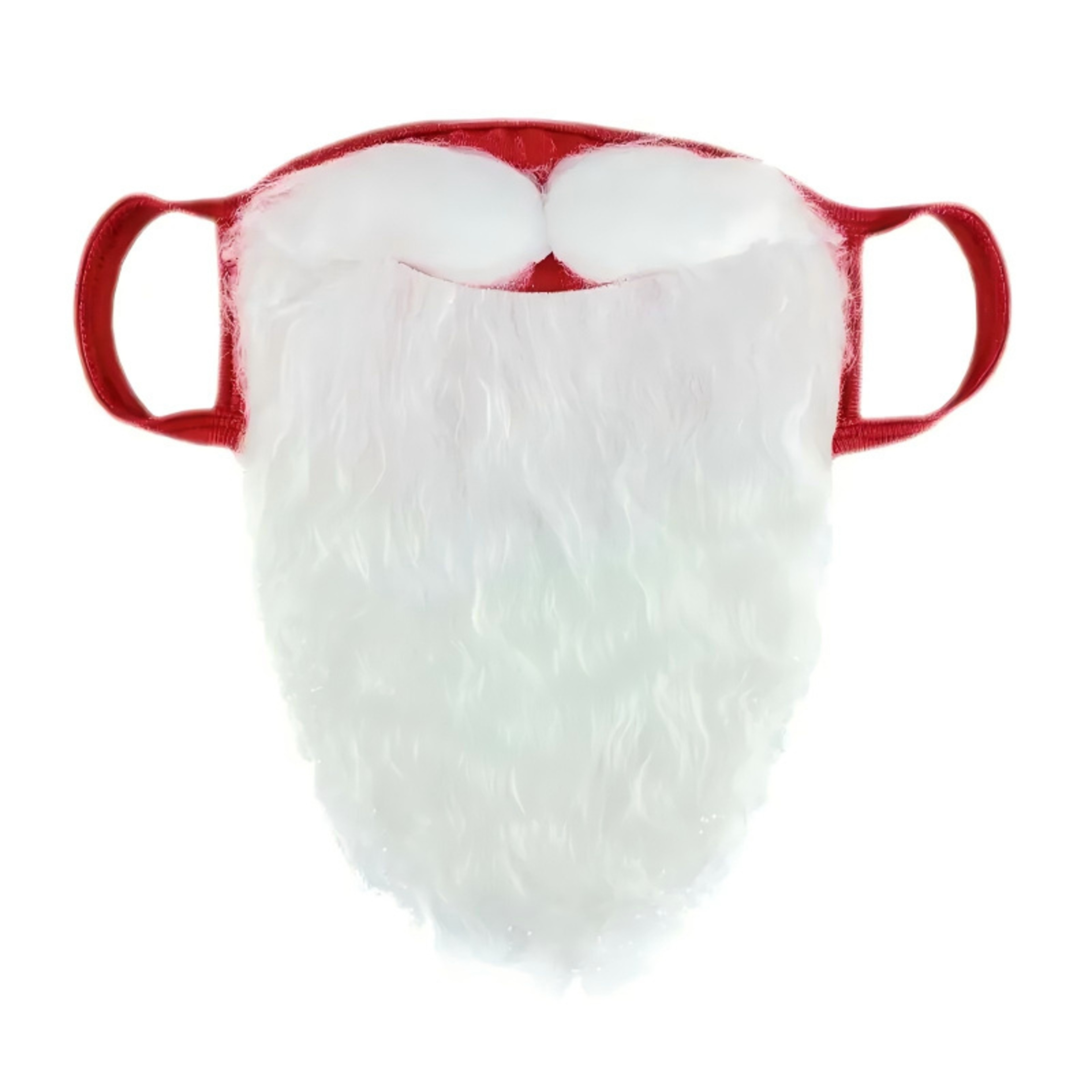 Santa Claus Costume Prop Christmas Beard Mask Red White Beard Mask Fun Holiday Prank 0