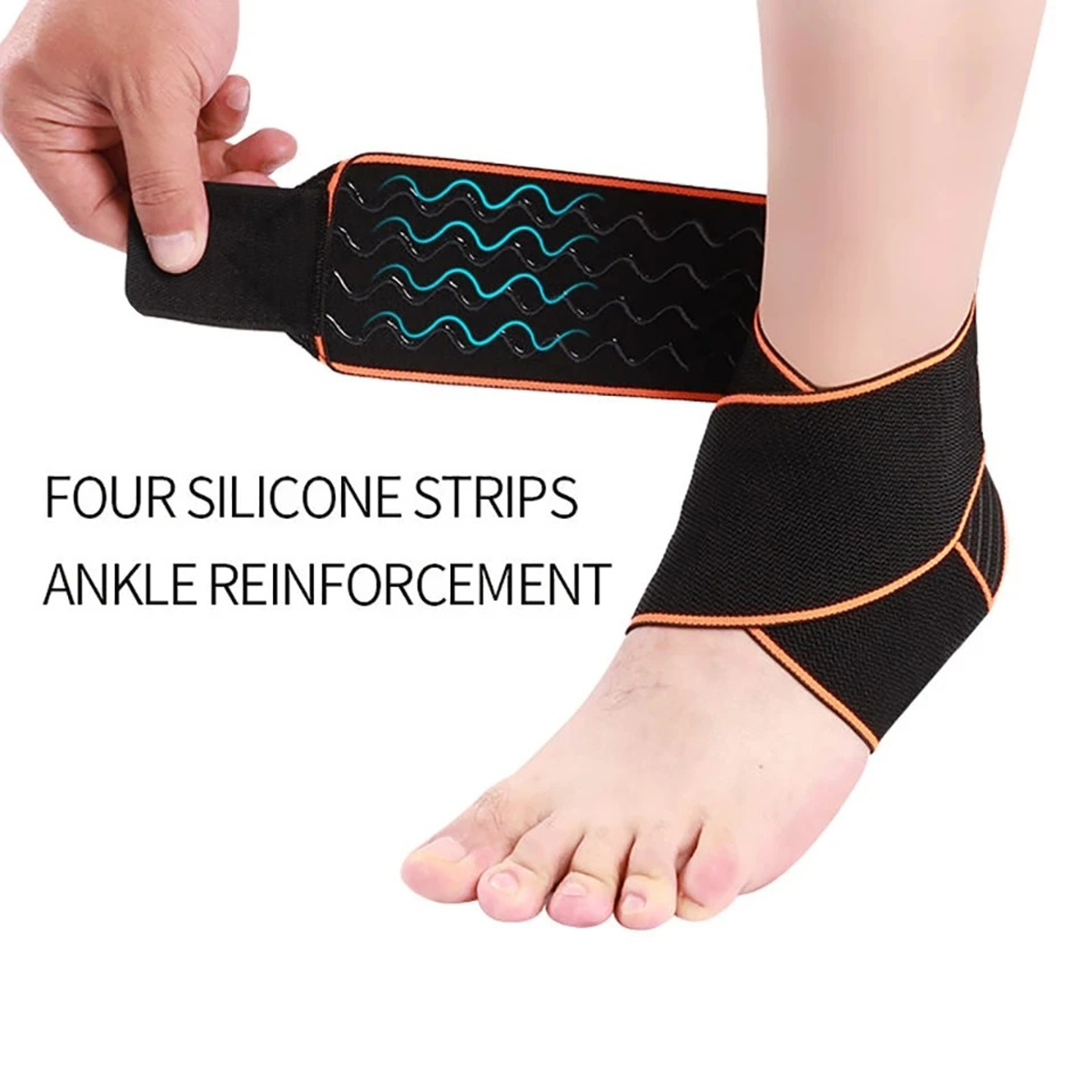 Sports Strain Wraps Bandages Weave, Professional Elastic Ankle Support Brace, Ankle Protector for Fitness Running – view 4