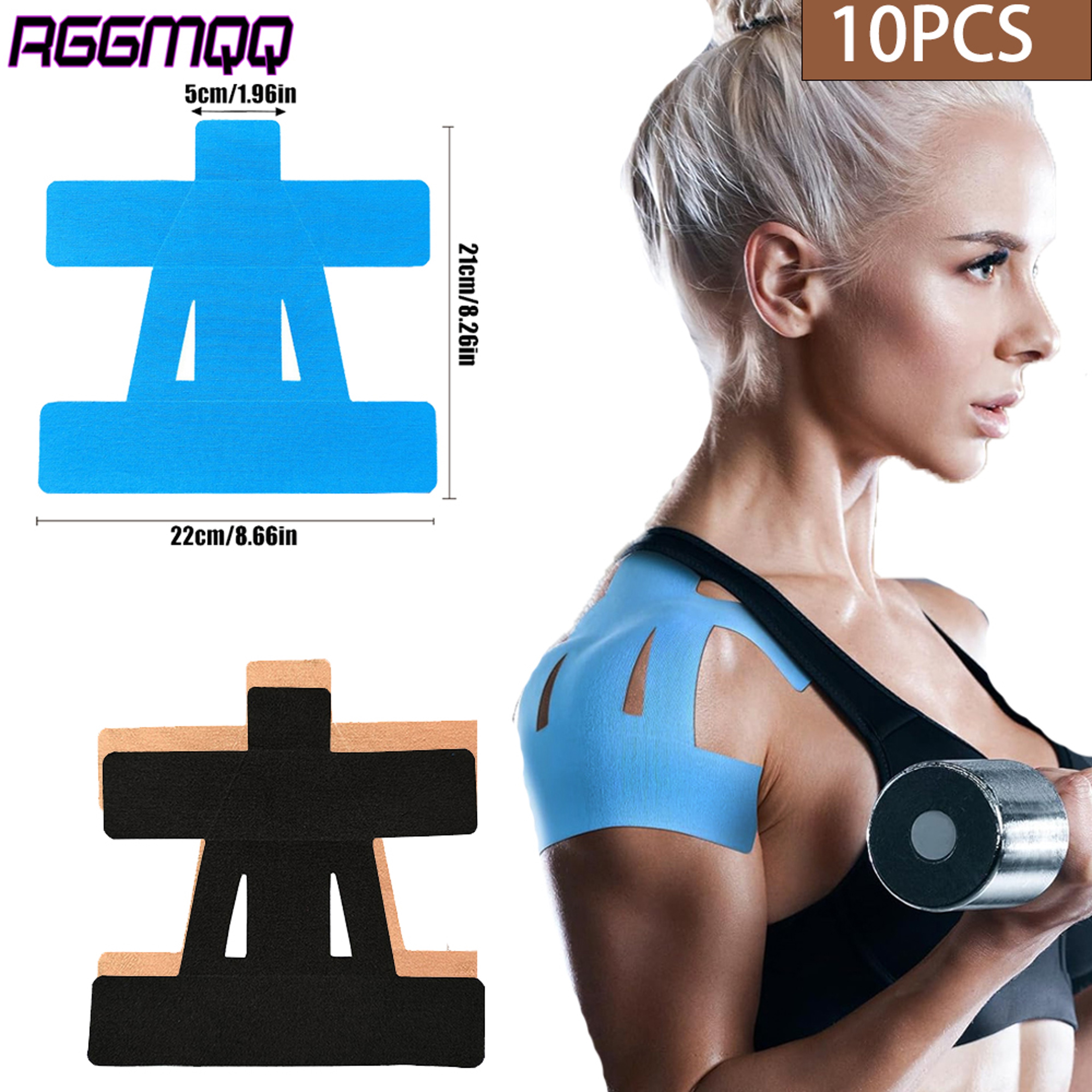 Waterproof Kinesiology Tape, Precut Shoulder Support, Rotator Cuff Injury, Pain Relief, Elastic – view 2