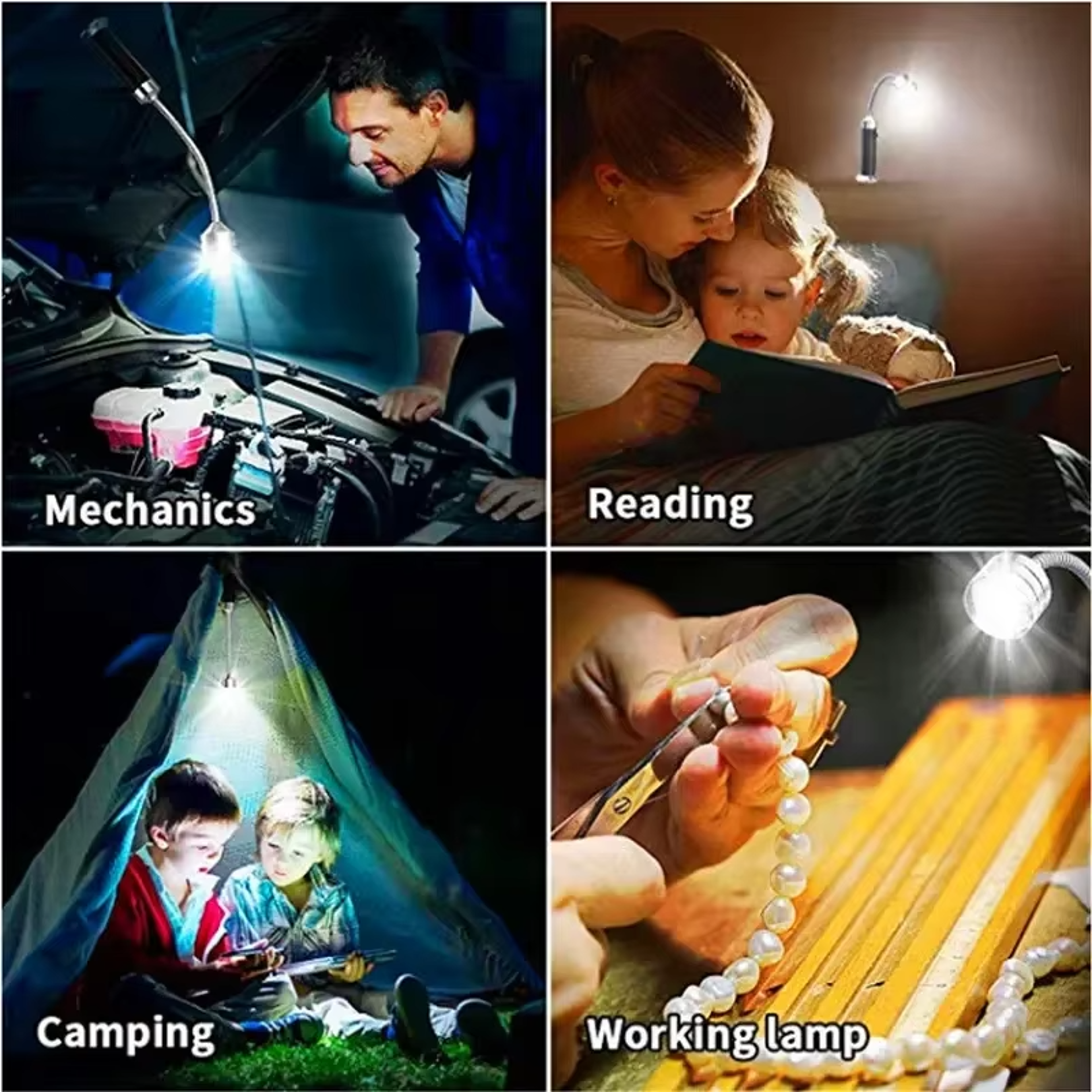 Magnetic BBQ Grill Lights Outdoor LED Gooseneck Lamp Adjustable Flexible Heat Resistant Lantern 5