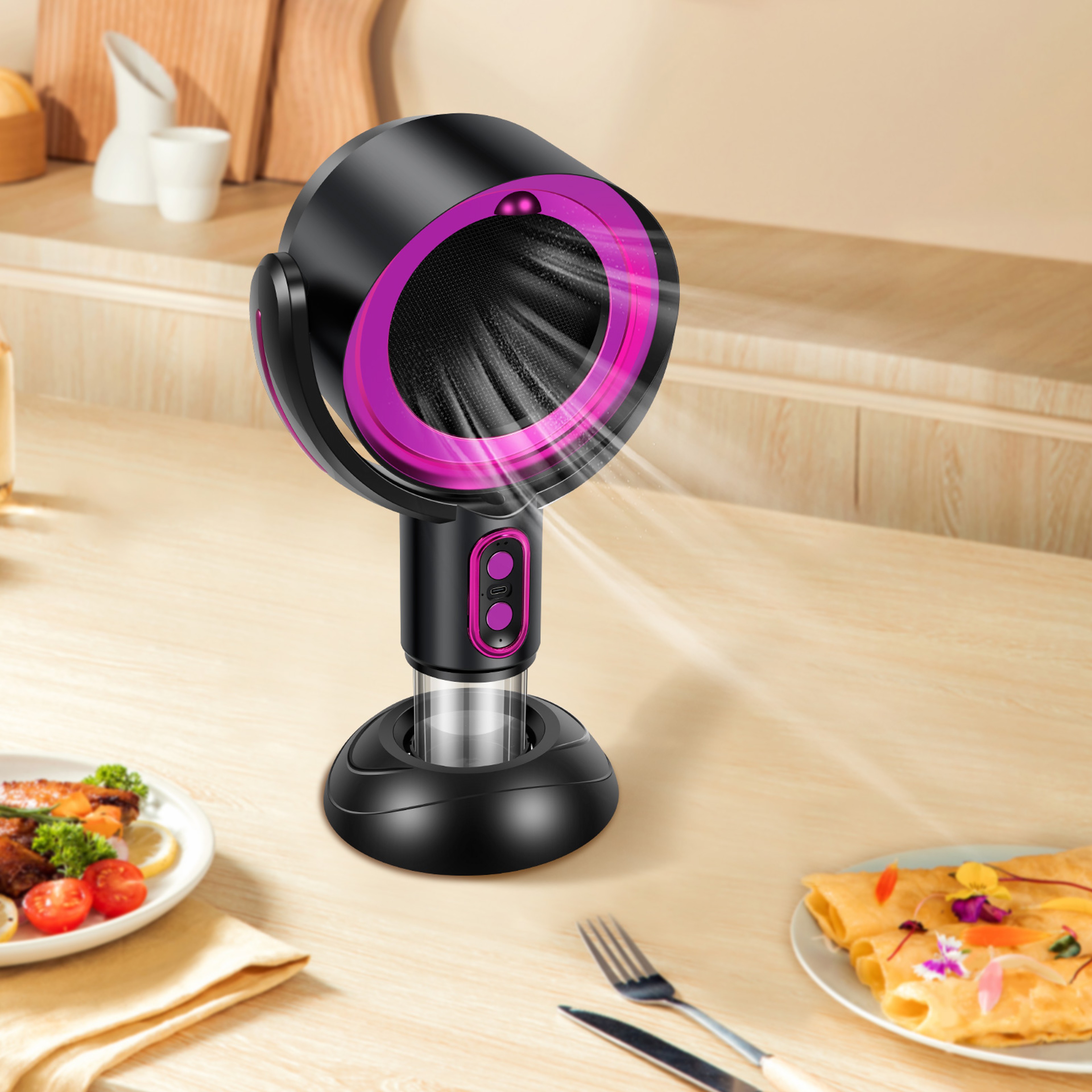 New Desktop Range Hood Portable BBQ Extractor Adjustable Exhaust Fan Indoor Hot Pot Mini Extractor  0