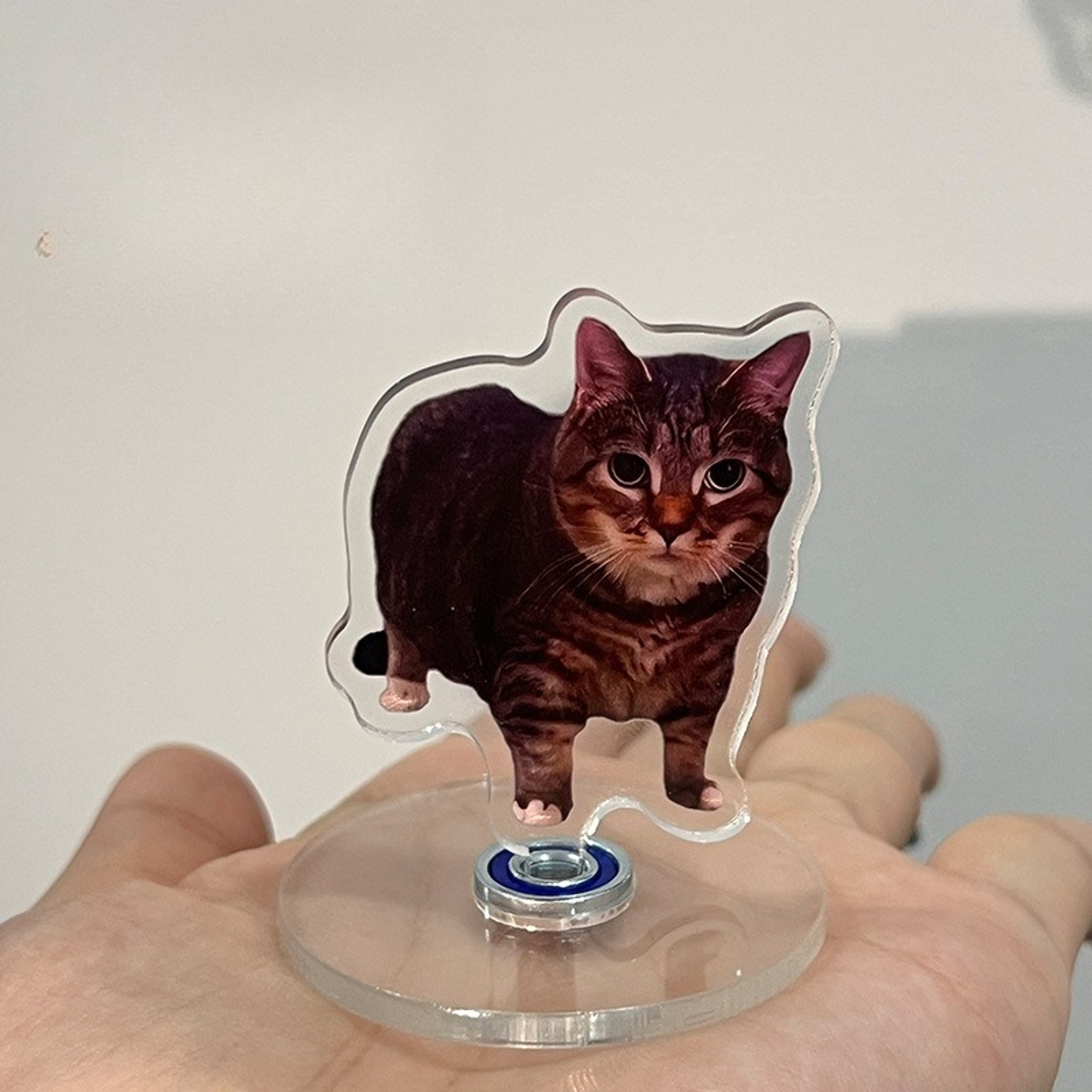 Cute Cat Acrylic Rotating Kitten Stand, Desk Decoration, Home Decor, Car, Motorcycle, Kids, Adults Gifts – view 1