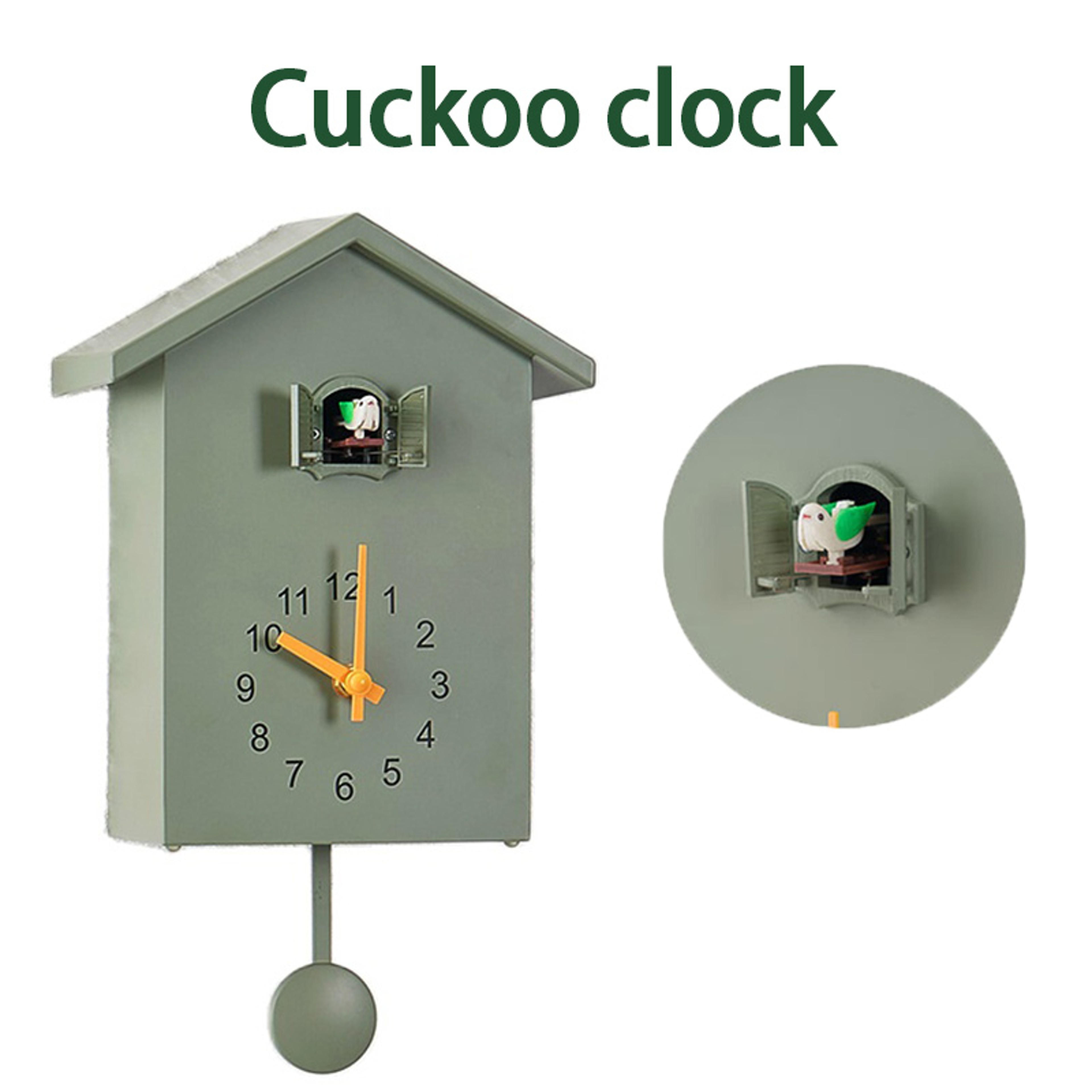 Cuckoo Quartz Wall Clock, Modern Bird Home Living Room Hanging Watch, Horologe Clocks Timer Office Home Decoration – view 1