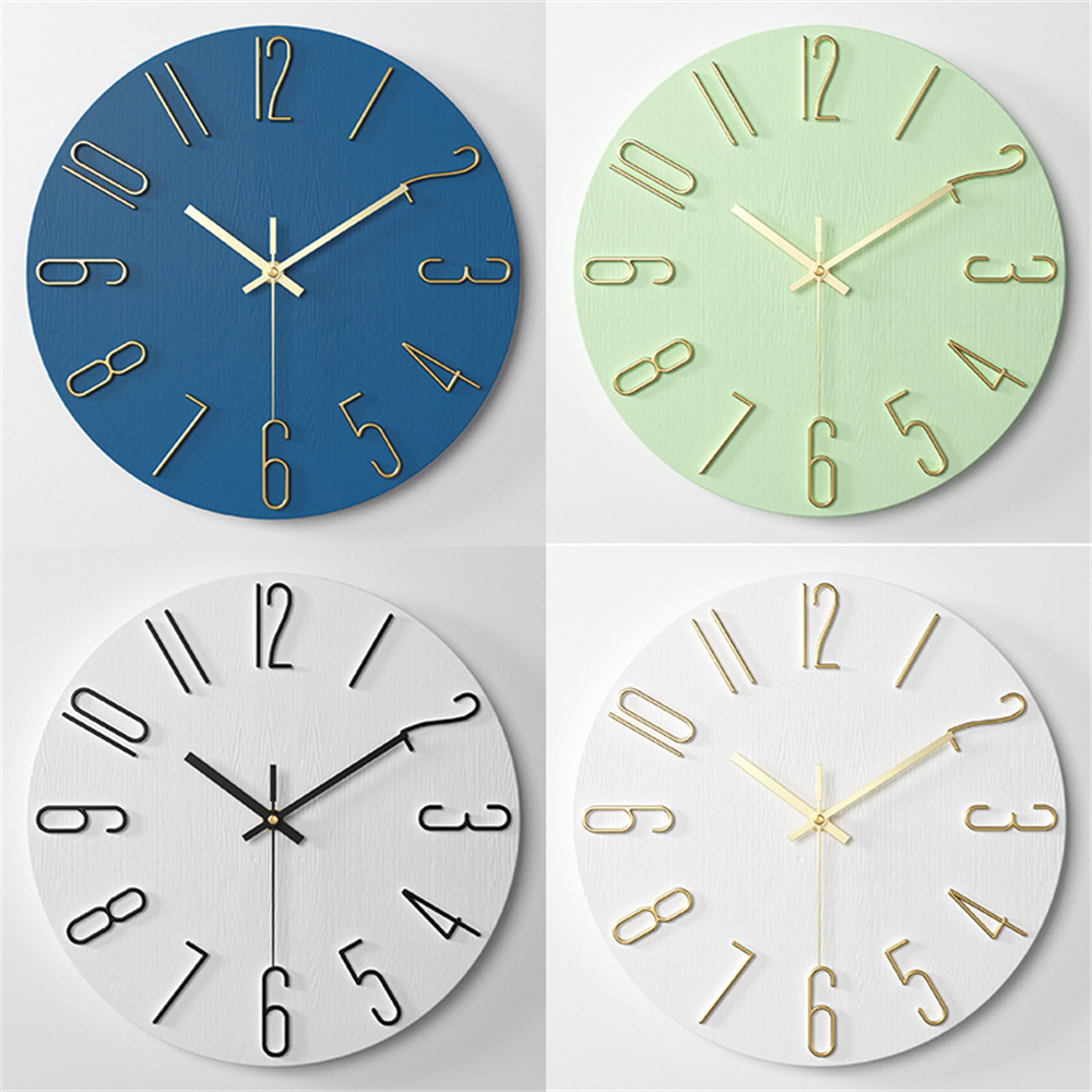 Wall Clock, Small Clock, Battery Powered Analog Clock, Home Office Bedroom Kitchen Classroom – view 2