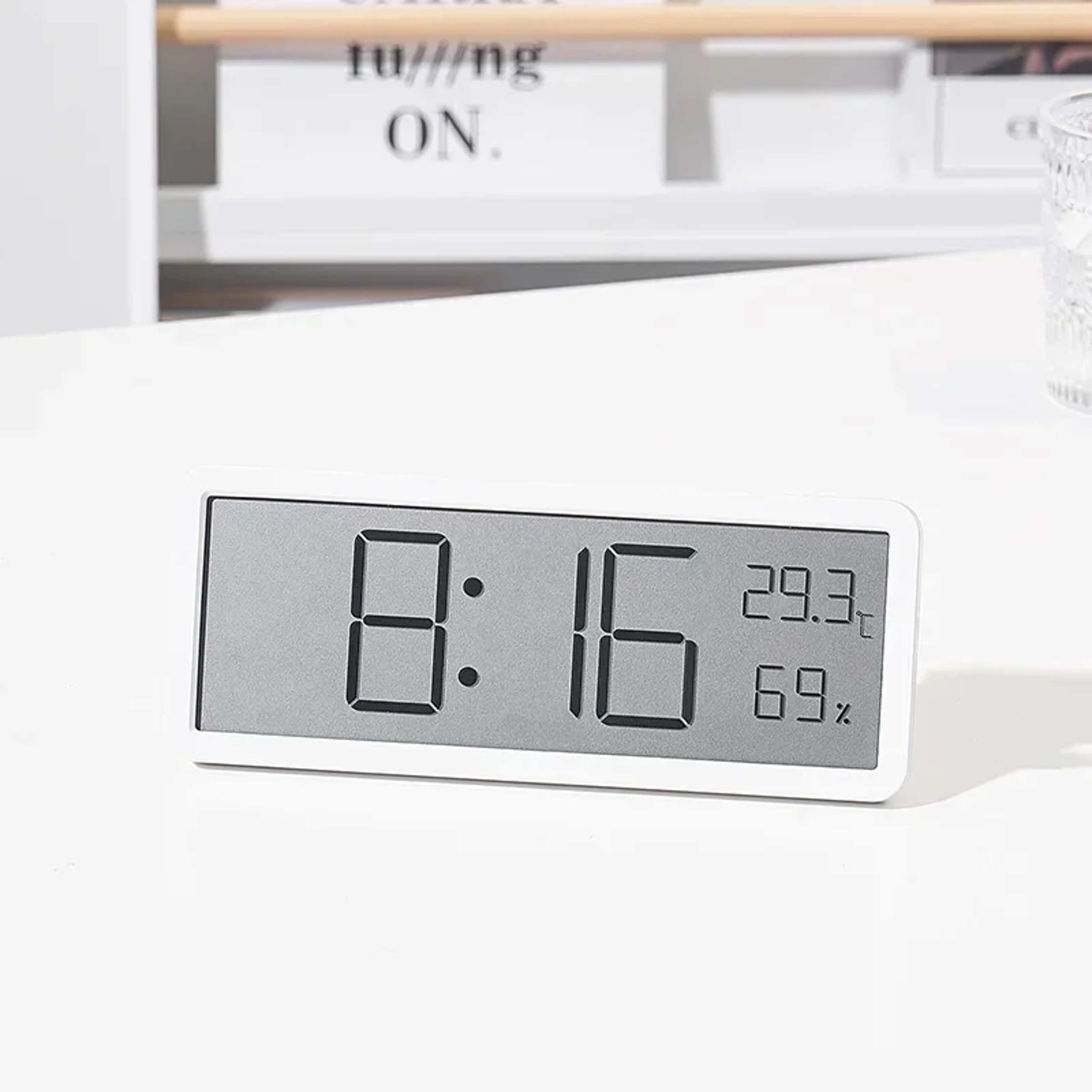 Digital Wall Clock Electronic Clock Time Temperature Humidity Display Desktop Home Decor Hanging Wa 2