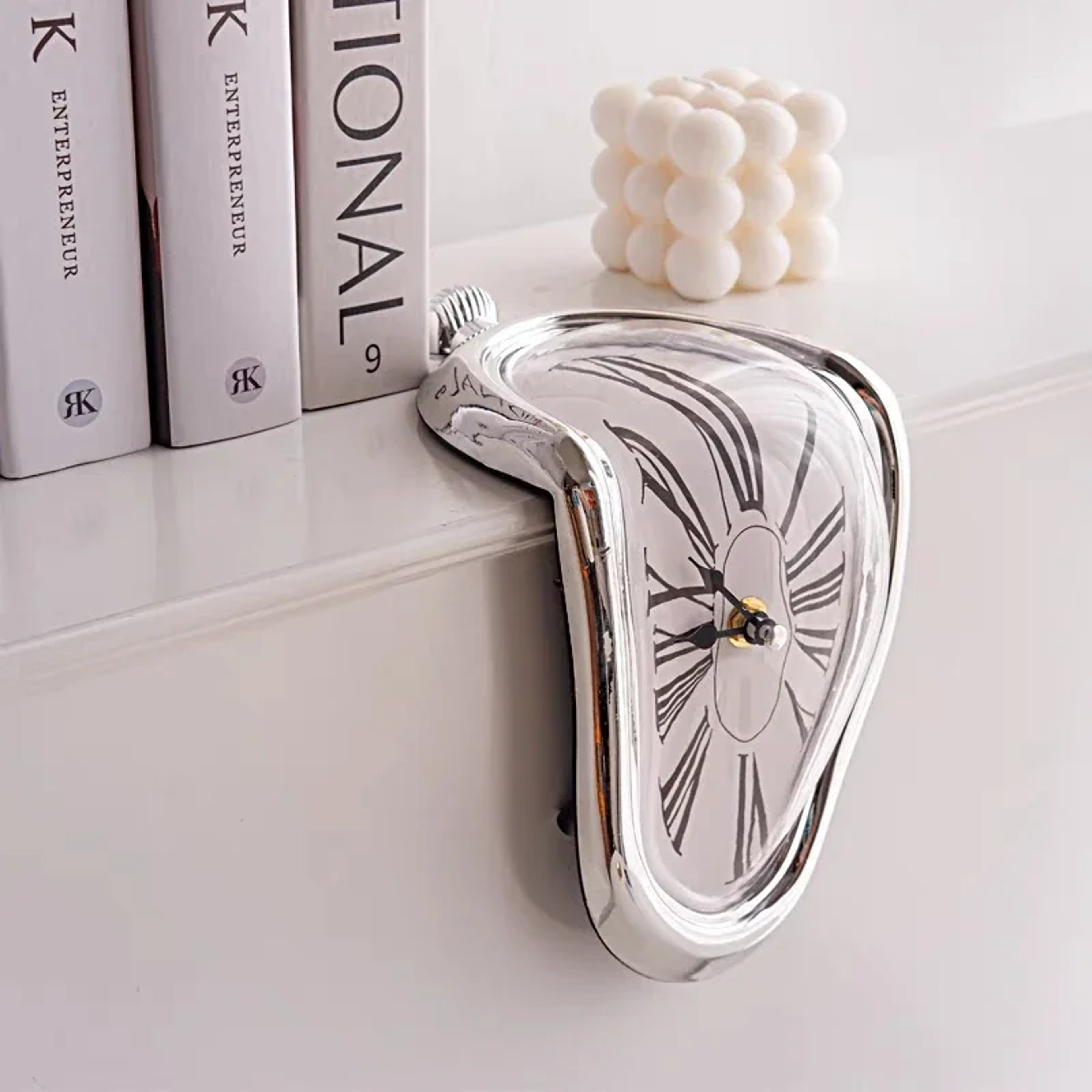 Novel Surreal Wall Clock Salvador Dali Style Melting Distorted Home Decoration Gift For Garden And  7