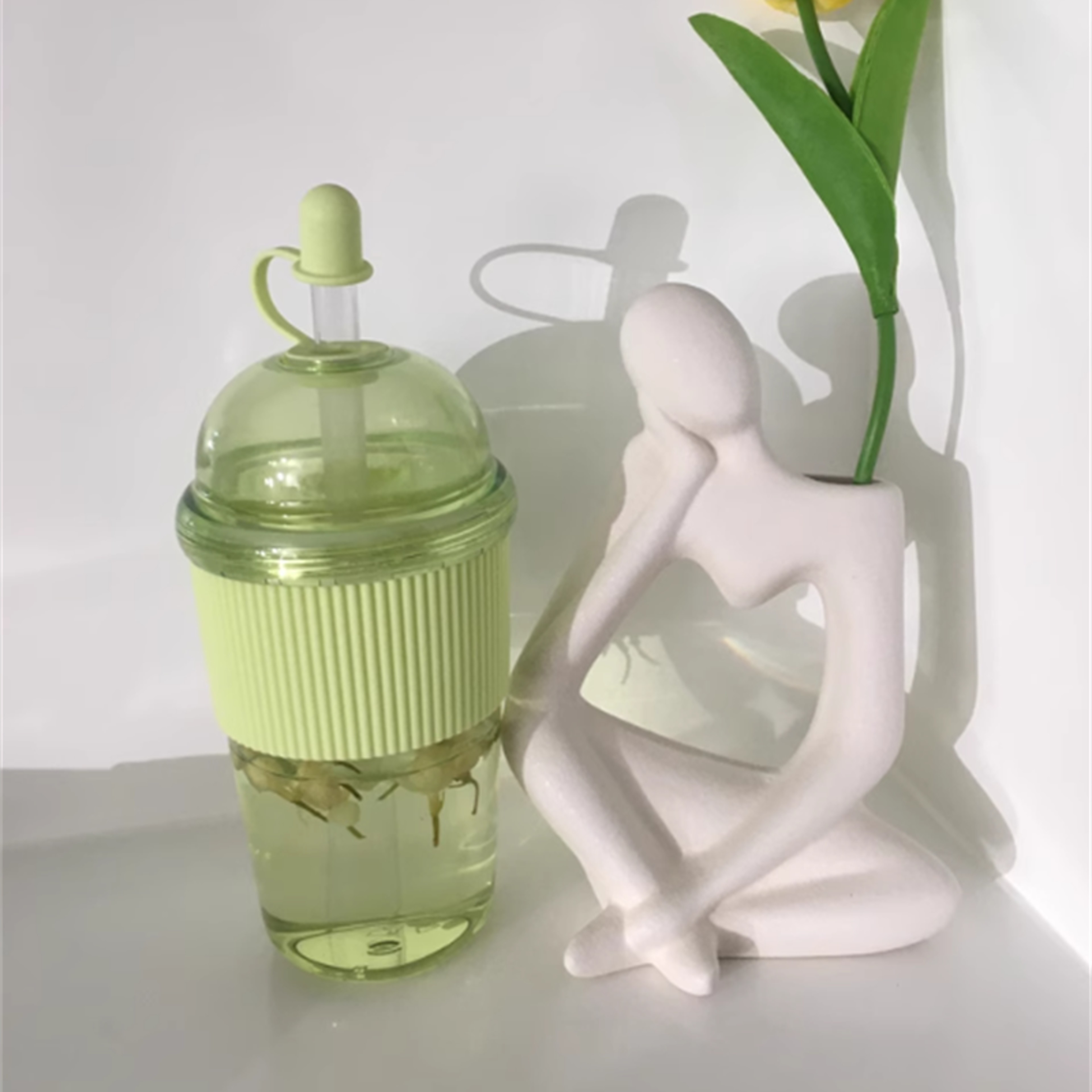 Straw Cup With Lid Bubble Boba Tea Cups Large Capacity Tea Coffee Milk Cup Ins Style Water Bottles  4