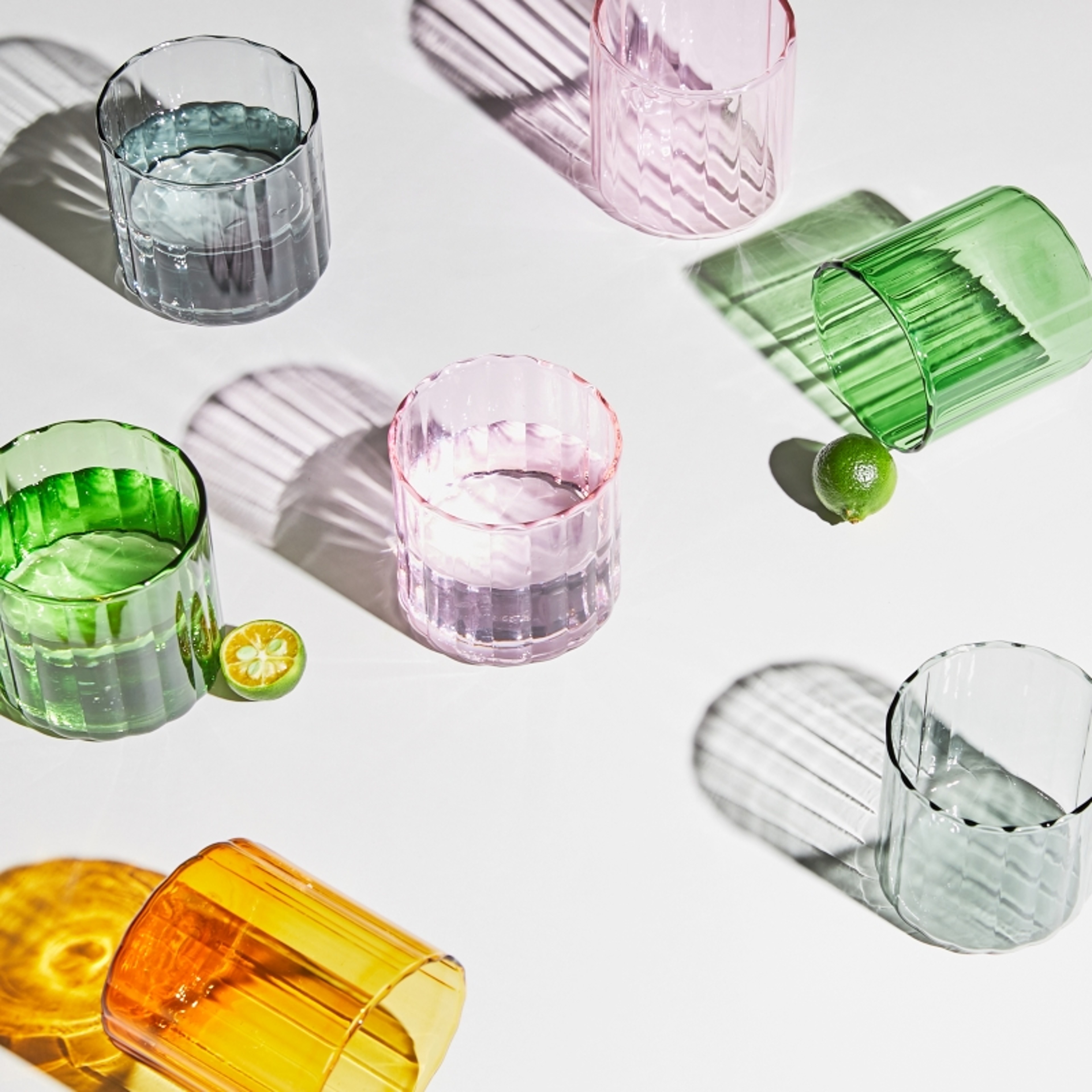 Glass Cups, Heat Resistant Glass Cup Brewing Mugs, Stripe Glass Tea, Office Juice Coffee, Milk Mug Family Cups – view 4