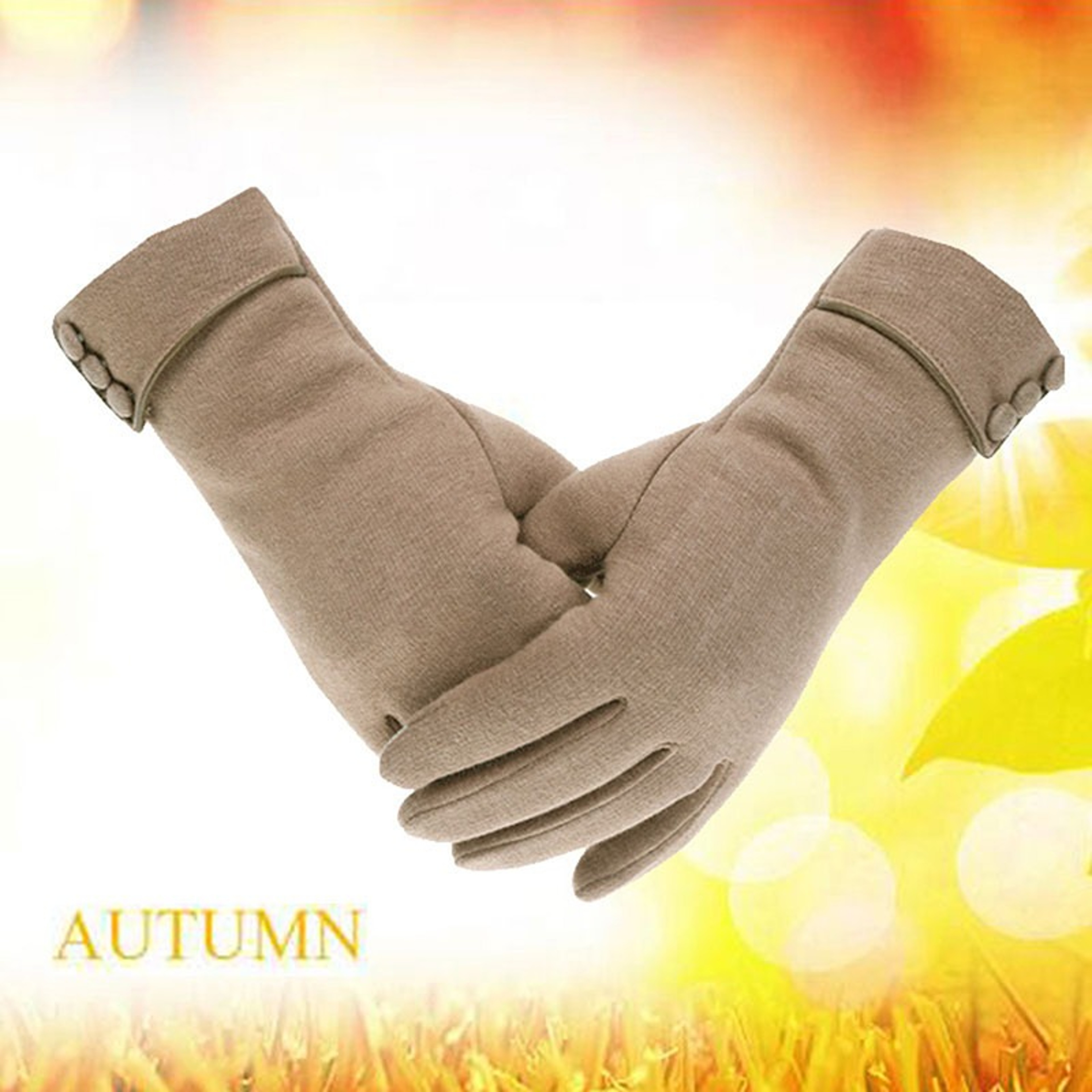 New Female Autumn Winter Warm Gloves, Fleece Lined Thermal Full Finger, Women Cotton Touch Screen Gloves – view 10