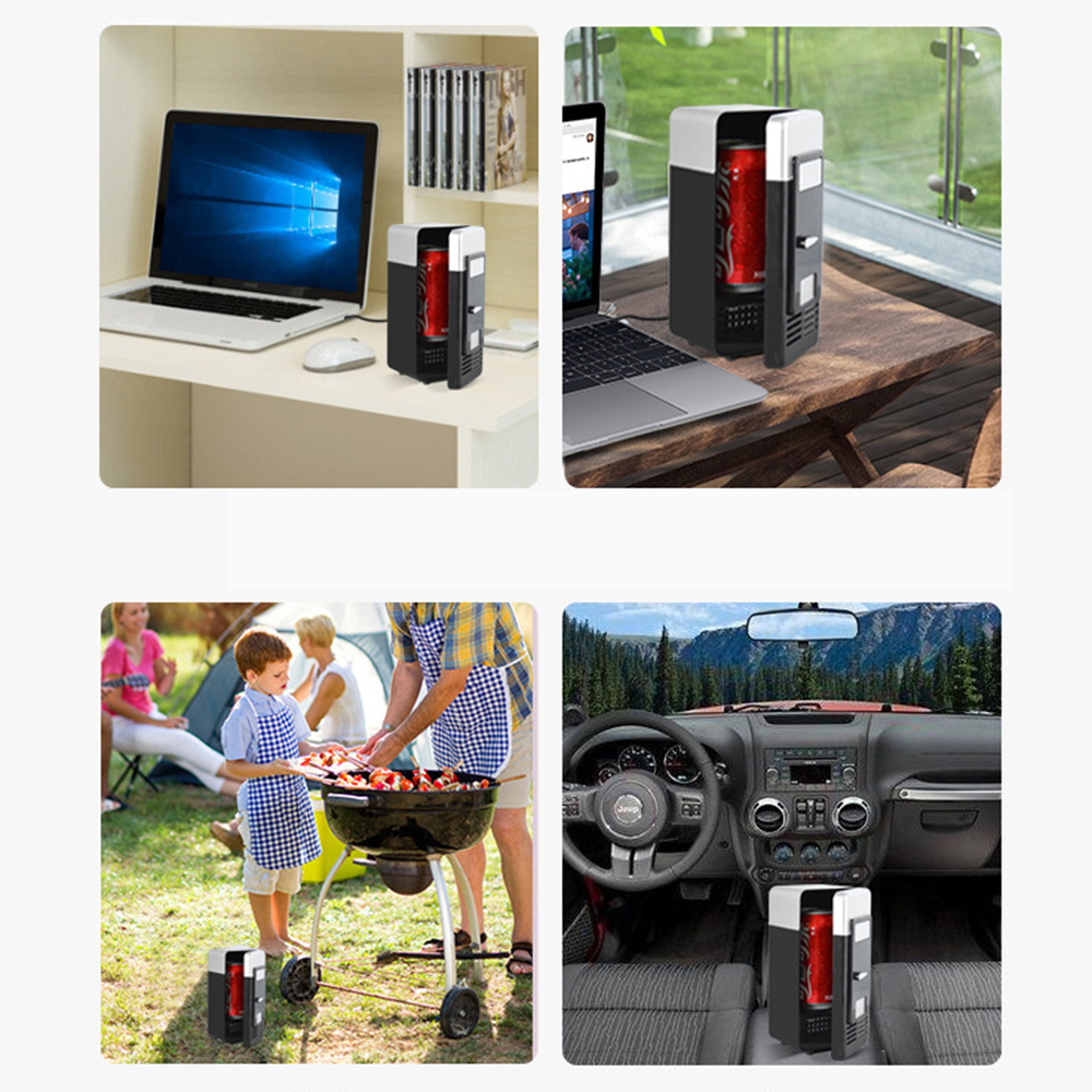 Portable USB Refrigerator Mini Beverage Cooler Drink Cans Warmer Laptop Car PC Cooler 3