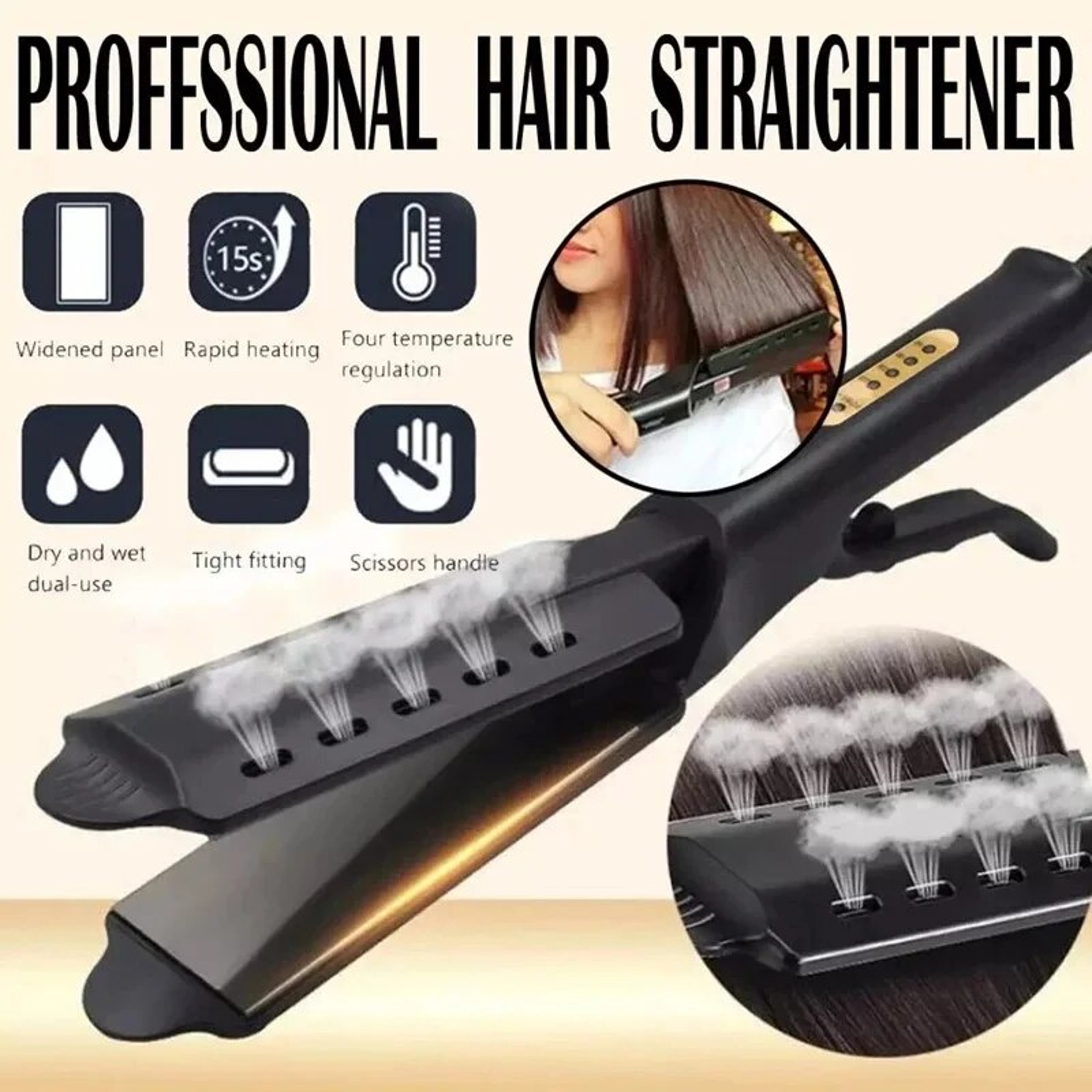 Curling And Straightening, Dual Use Hair, Straightening Splint, Constant Temperature, 4 Gears, Portable Air Bangs – view 5