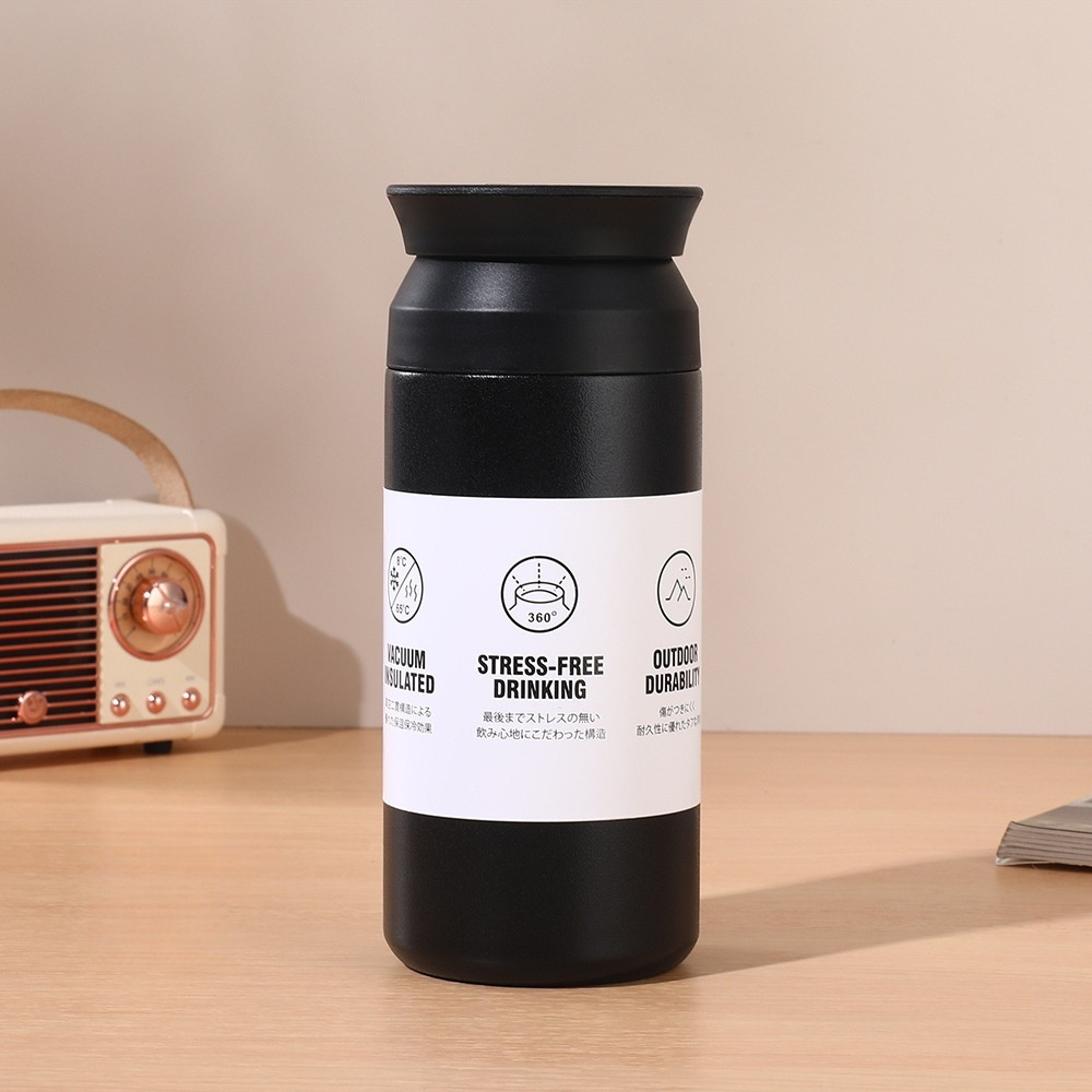 Stainless Steel Insulated Water Bottle, Thermal Tumbler Coffee Mug, Vacuum Flask Portable Hot Cold Cup – view 10
