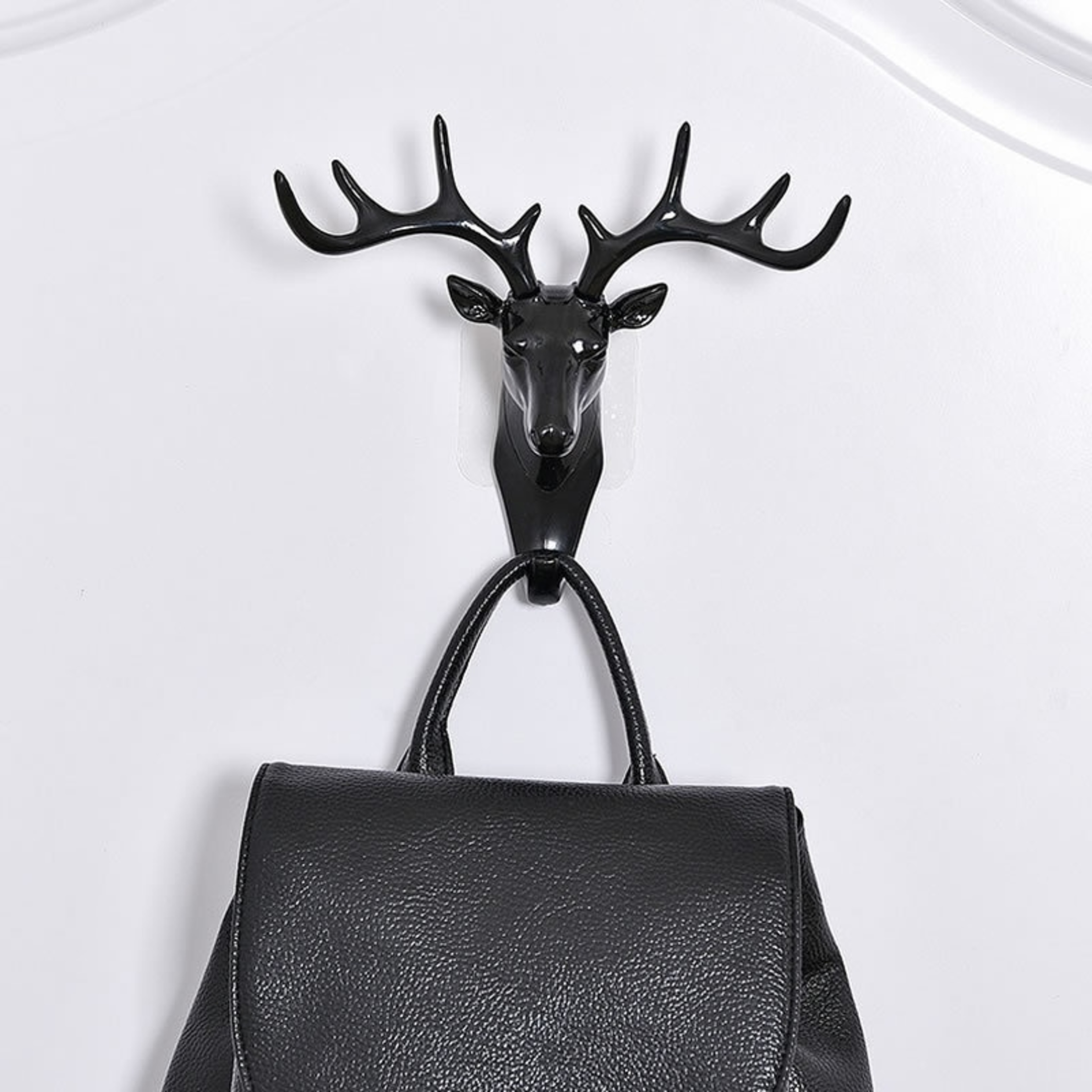 Deer Horns Wall Hanger Rack, Vintage Style, Hooks for Clothes, Hat, Scarf, Key – view 3